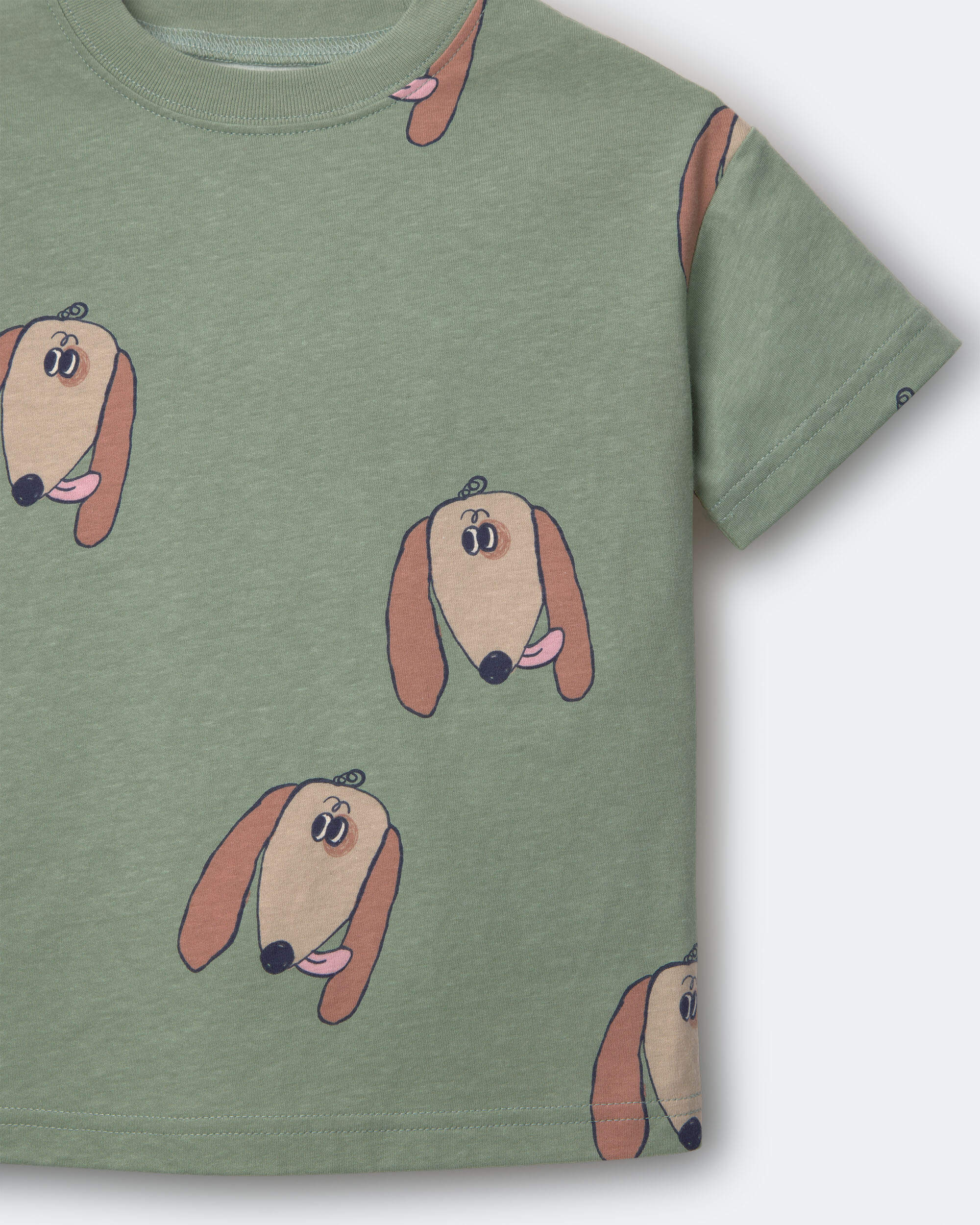 Toddler Dog Relaxed Graphic Tee - Green