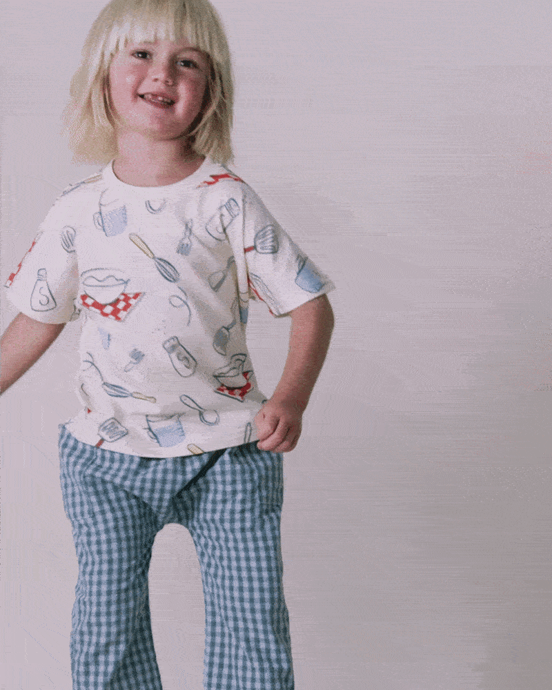 Toddler Seersucker Playground Pant with Pockets - Blue