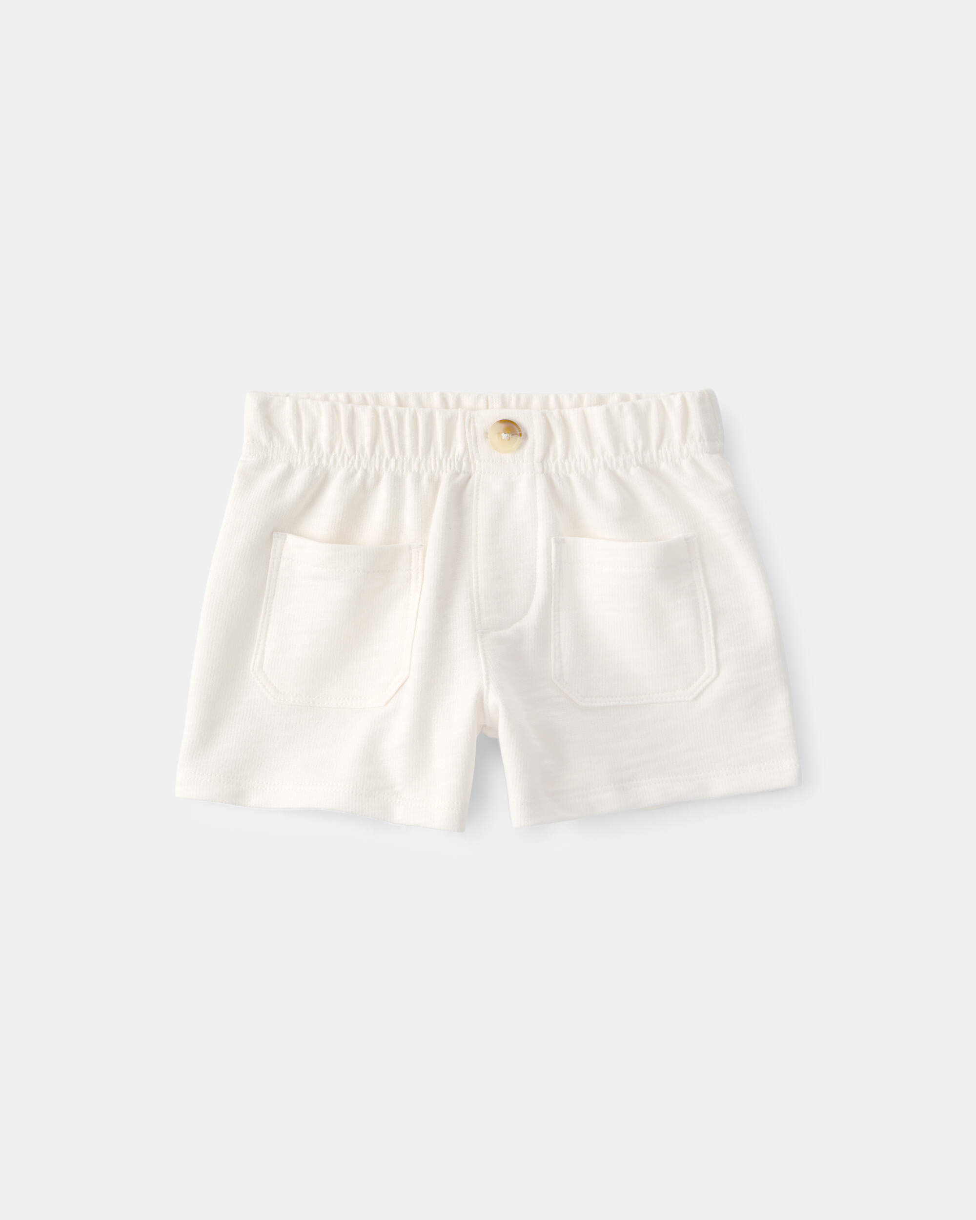 Toddler Girl 2-Piece Shell Top & Short Set - Yellow/White