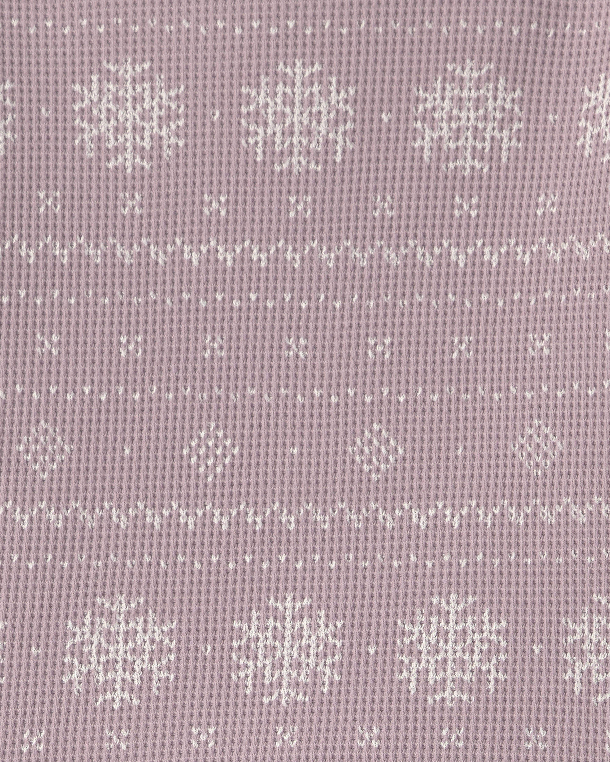 Toddler Girl 2-Piece Fair Isle Waffle Knit Pyjamas Made with Organic Cotton
