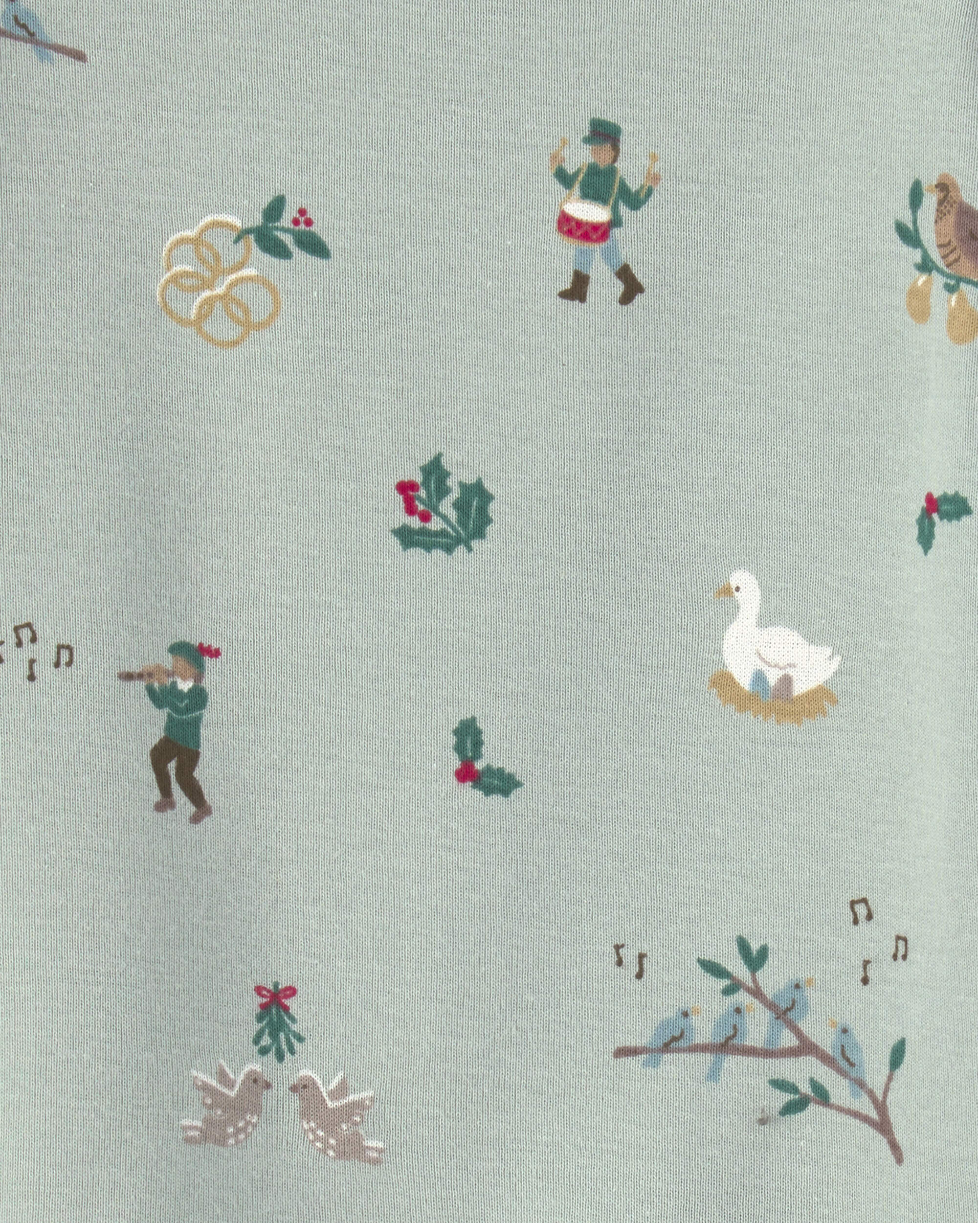 Baby 2-Piece Organic Cotton Pyjamas 12 Days of Christmas Print