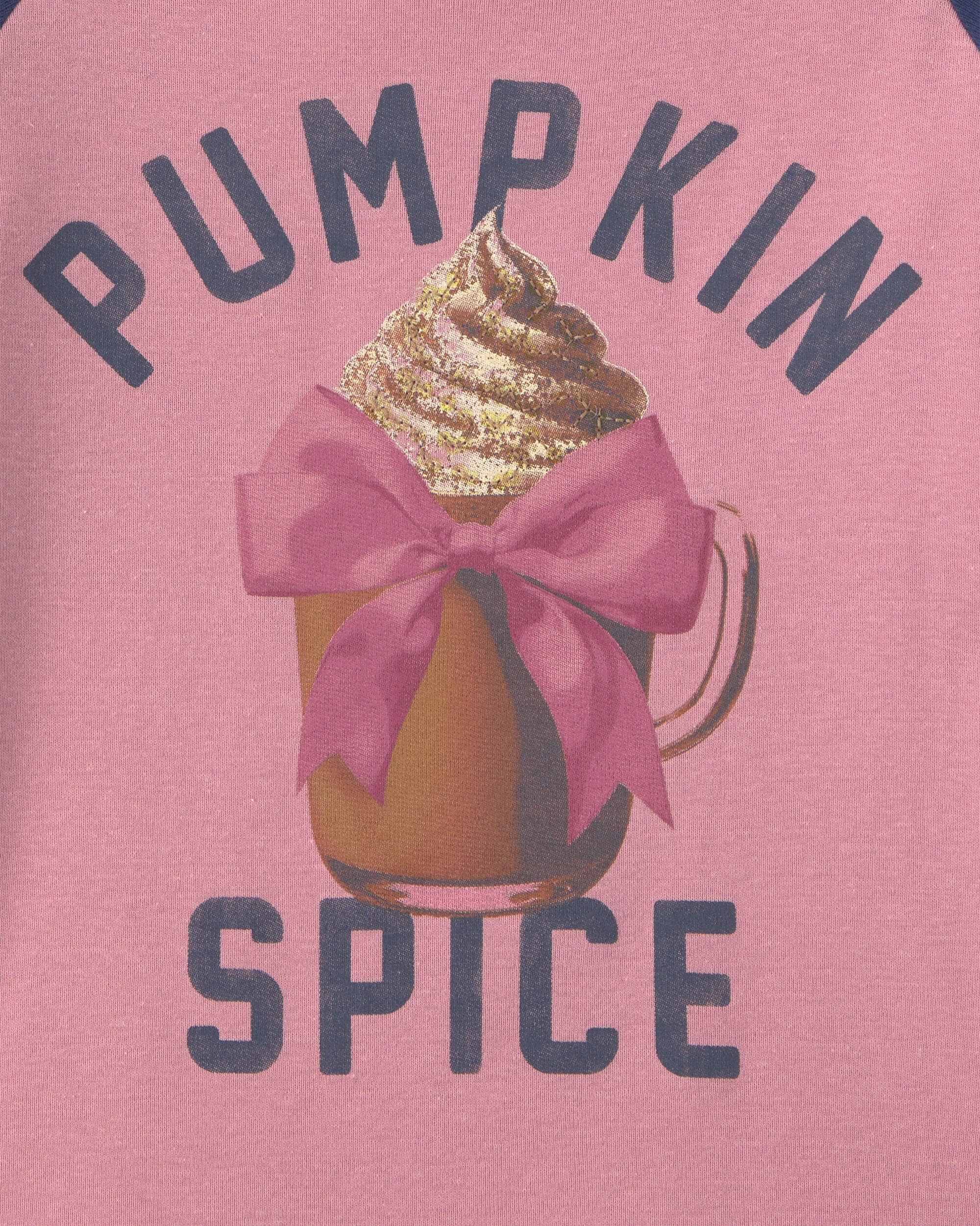 Girls "Pumpkin Spice" Long-Sleeve T-Shirt - Pink