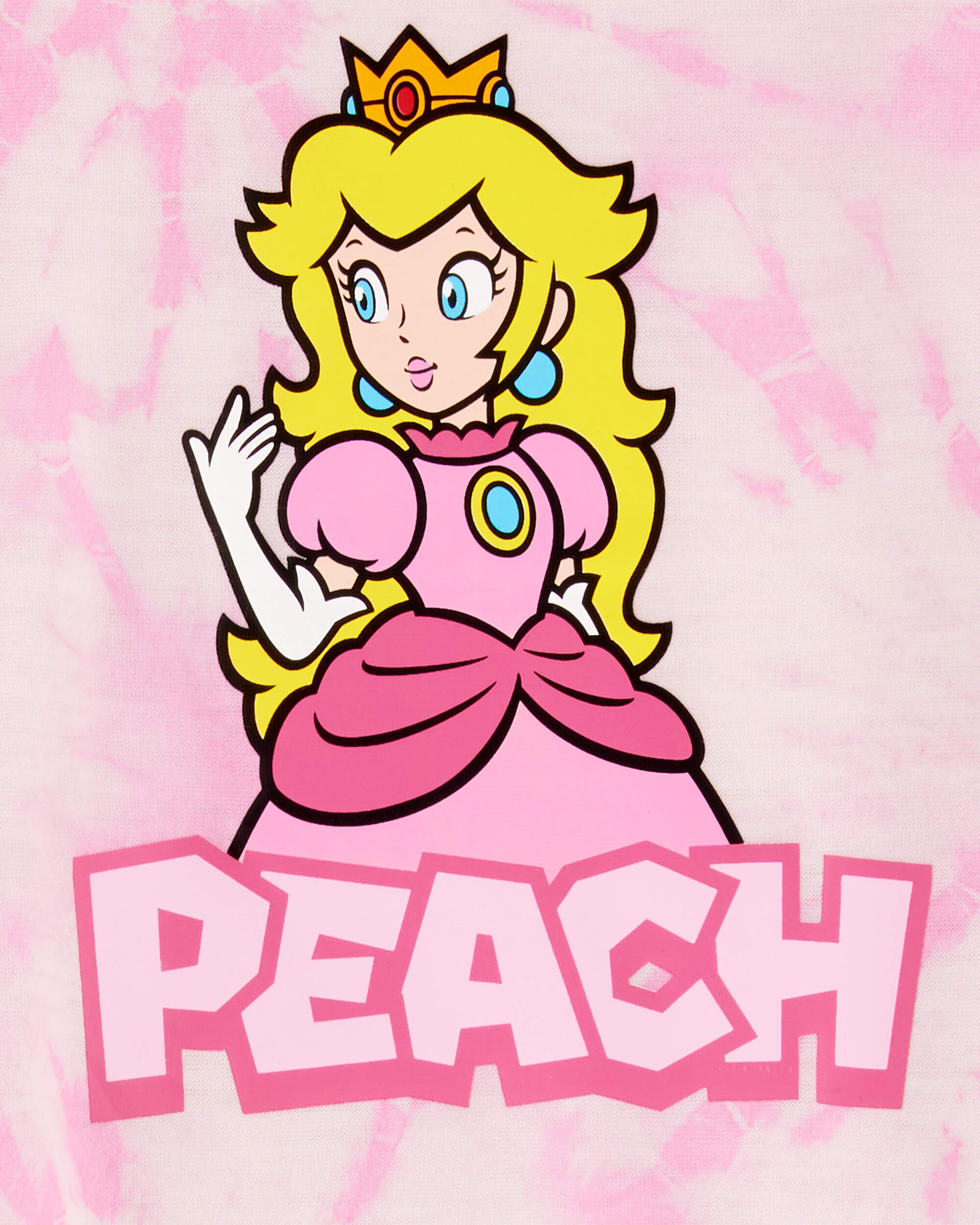 Kid Super Mario Bros™ Princess Peach Print Loose Fit 2-Piece Pyjamas - Pink