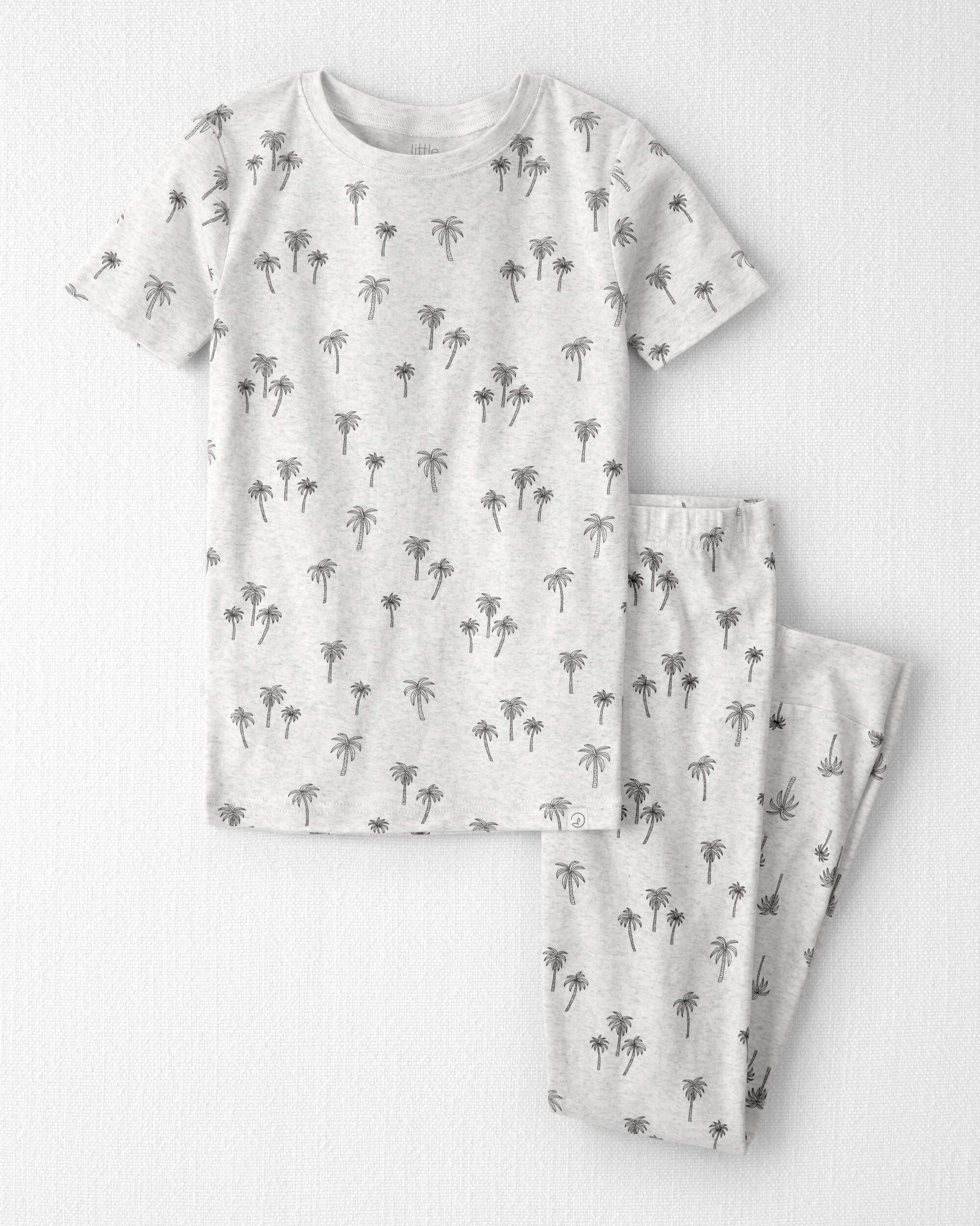 Kid 2-Piece Organic Cotton Pyjamas Palm Trees