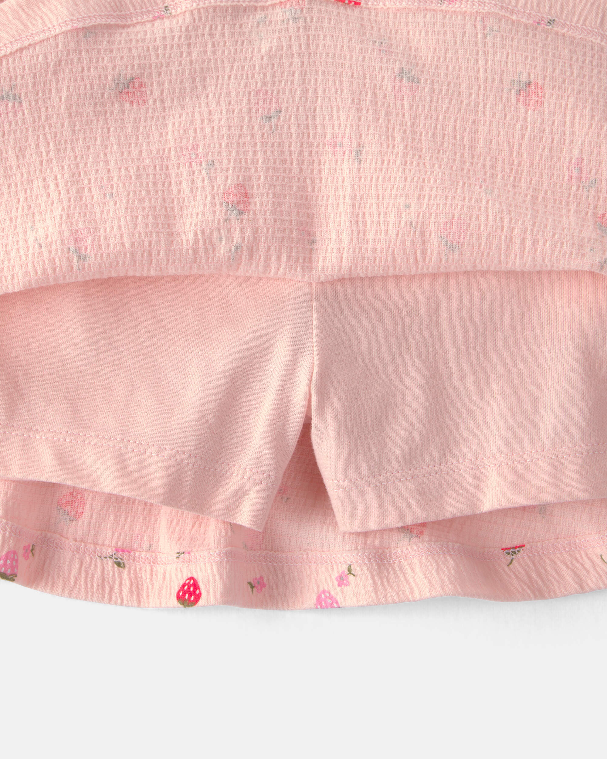 Toddler Girl 2-Piece Strawberry Top & Skort Set - Pink
