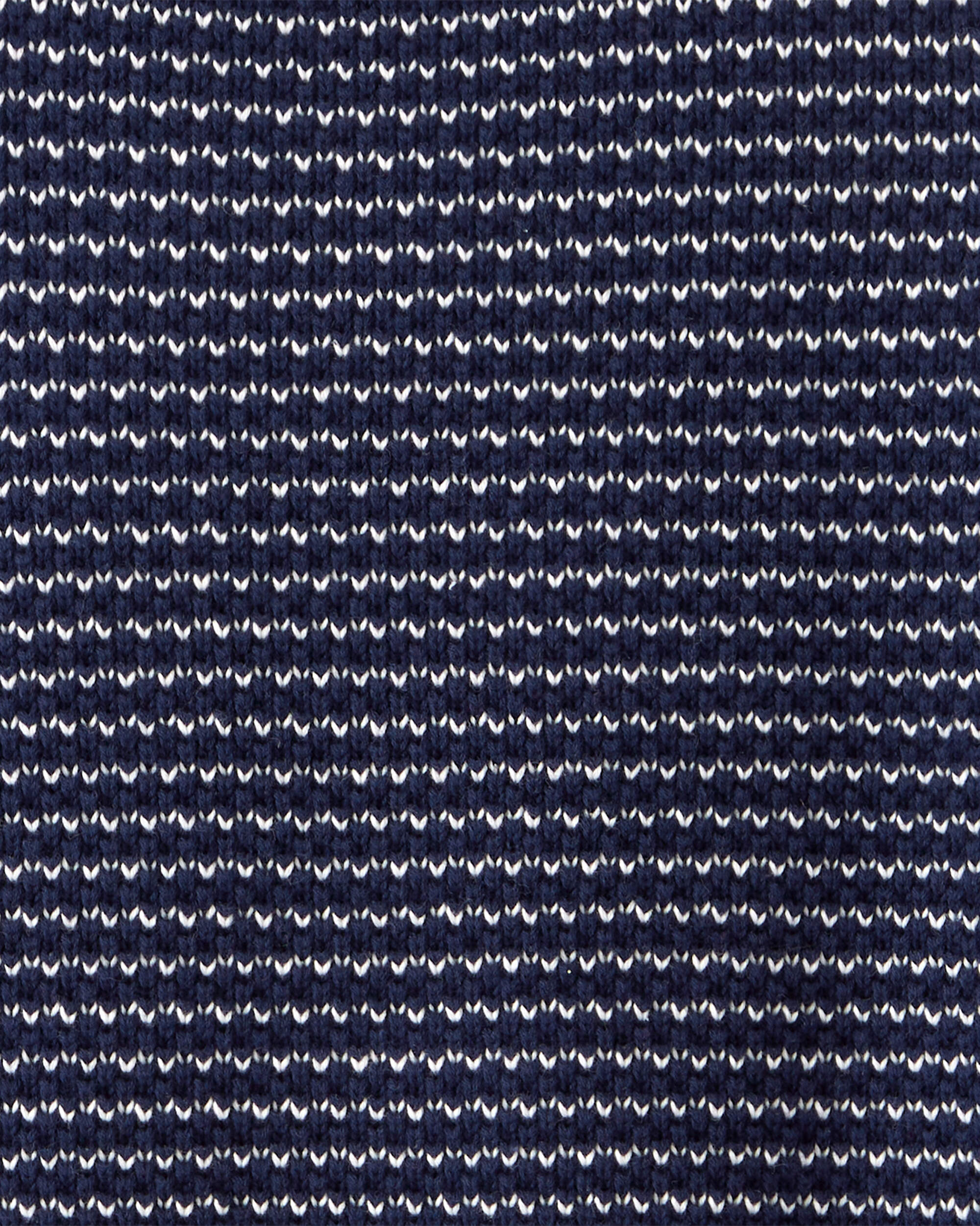 Boys Striped Cotton Long-Sleeve Sweater - Blue