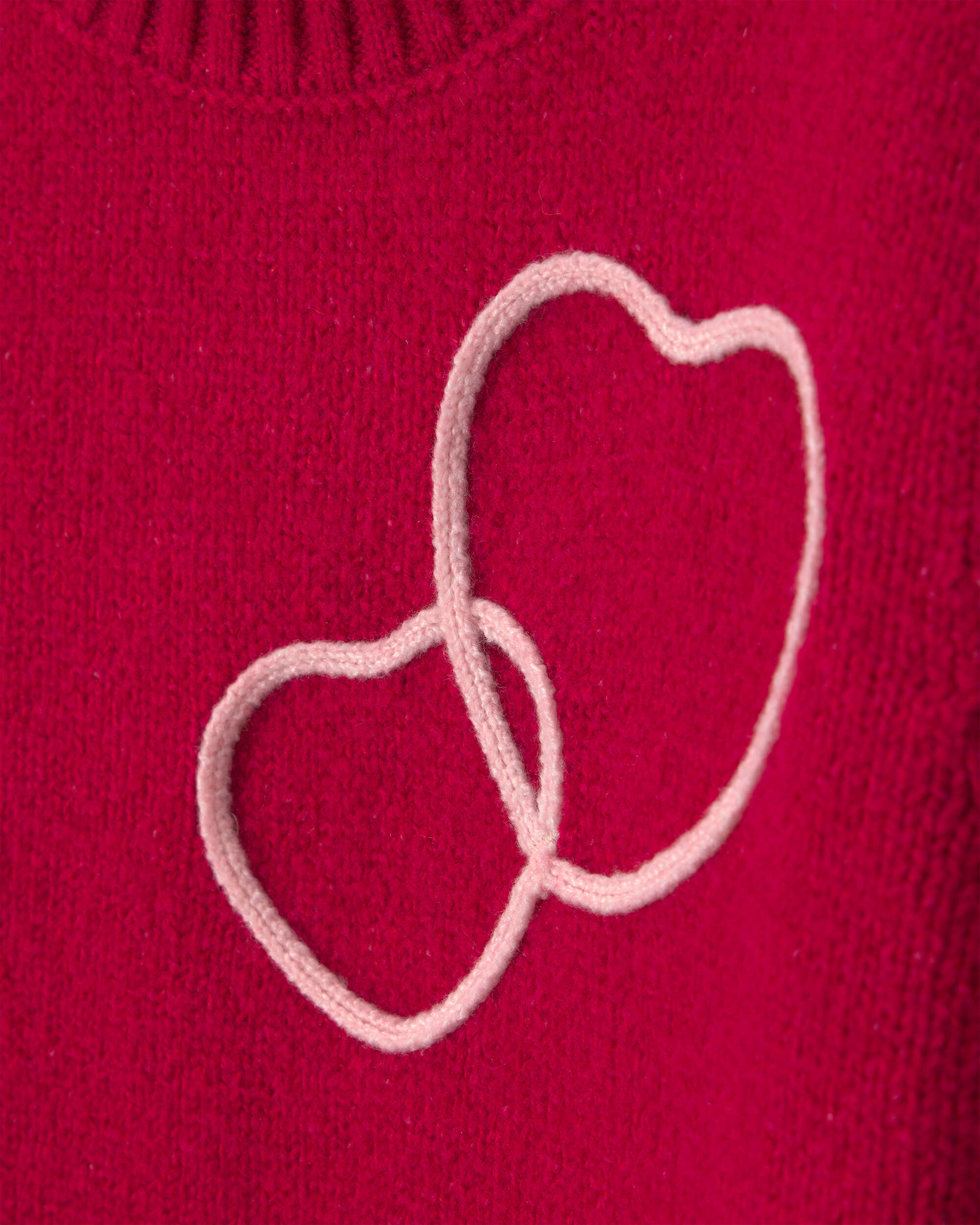 Girls Heart Valentine's Day Sweater - Red