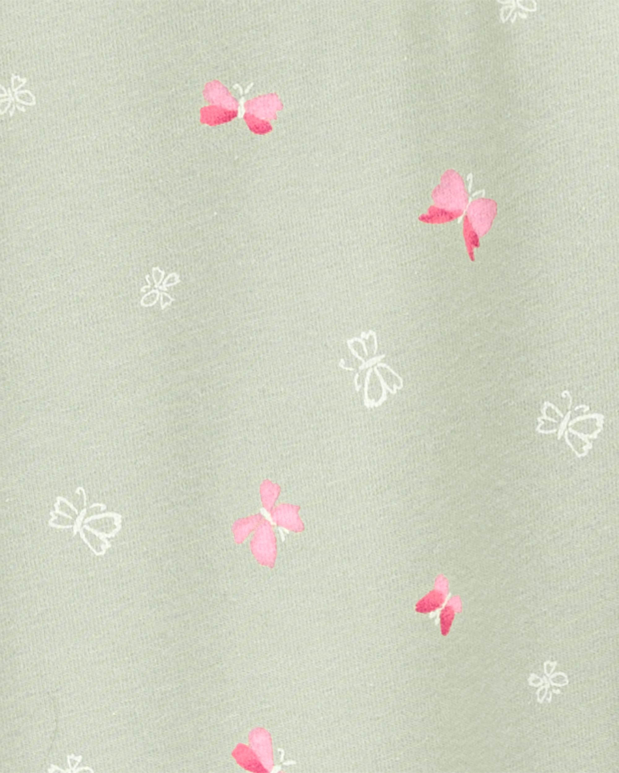 Kid Floral Stretch Leggings - Green