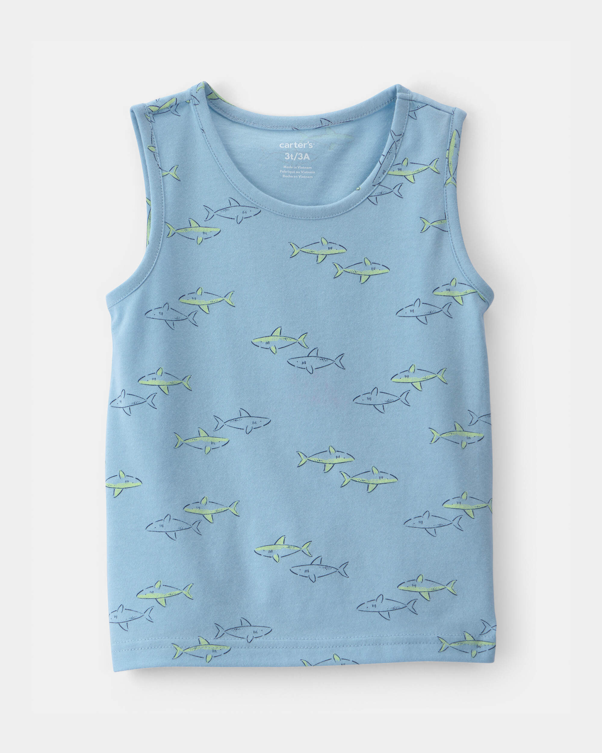 Toddler Shark Tank Top - Blue