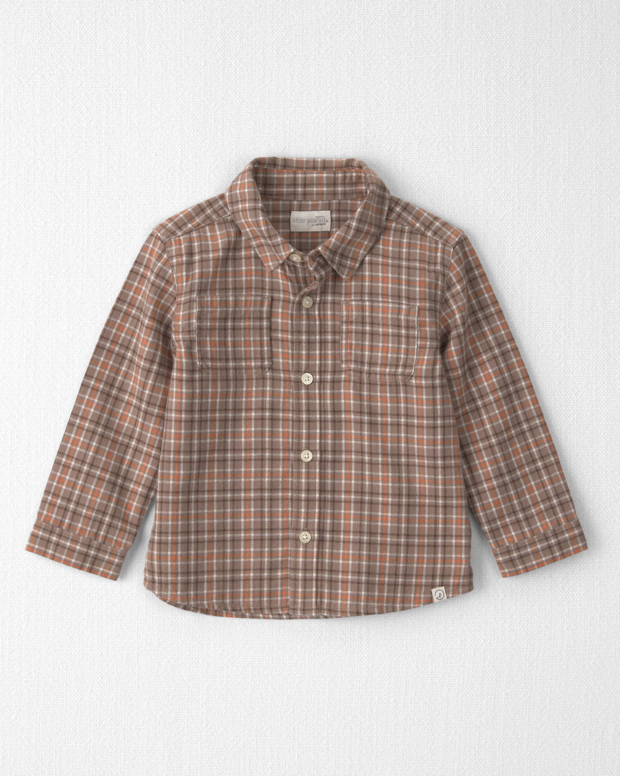Toddler Boy Organic Cotton Flannel Button-Down Shirt
