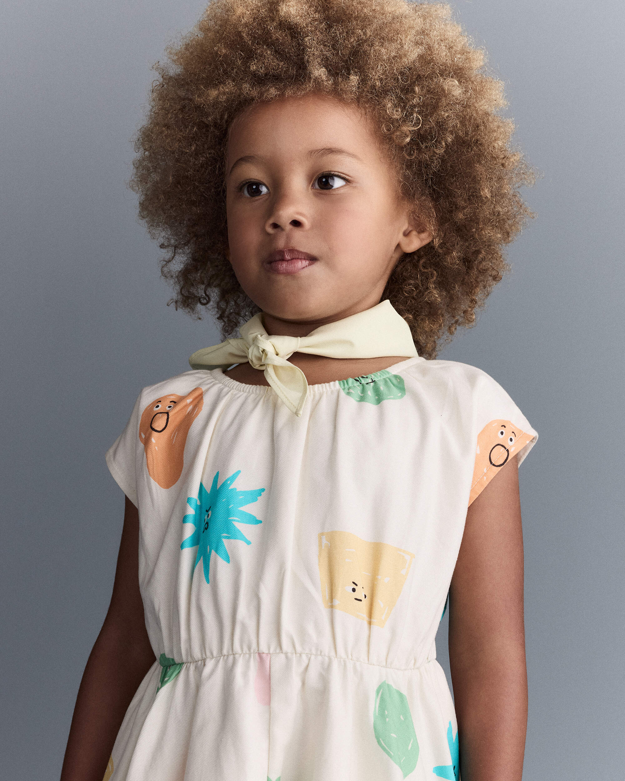 Toddler Girl Avenue Twirl™ Dress Character Print - Cream