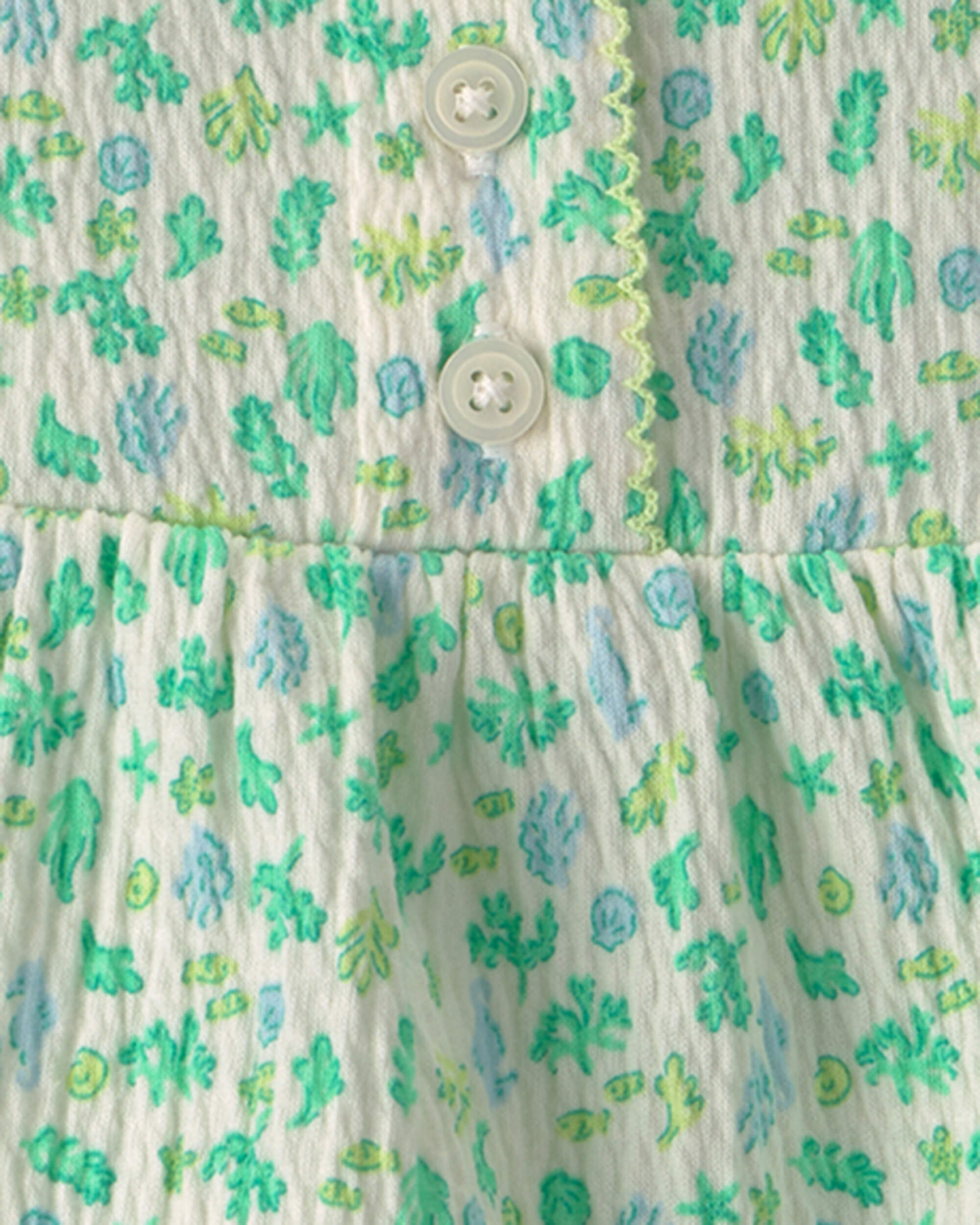 Baby Girl Floral Tank Top - Green