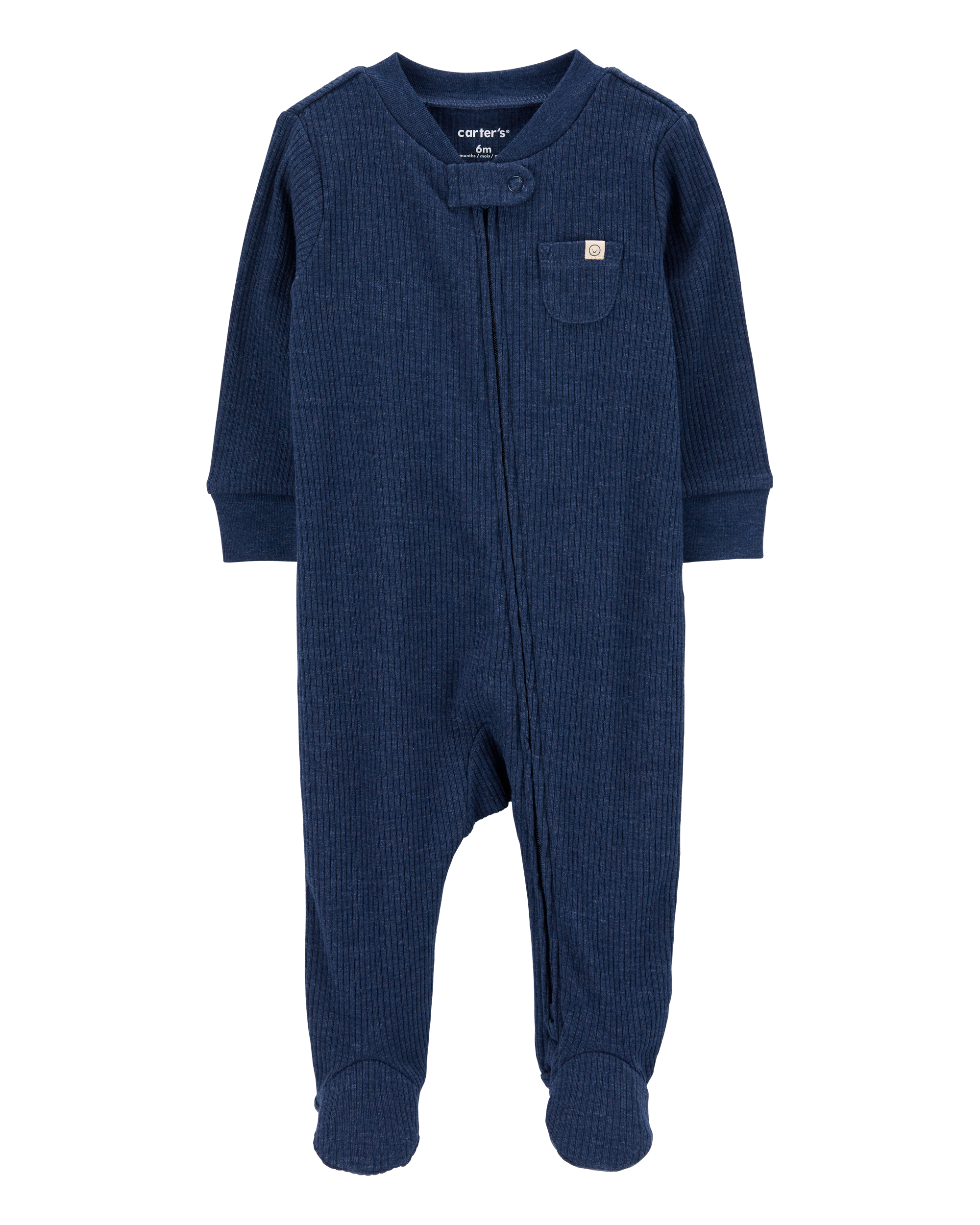 Baby Boy Textured 2-Way Zip Sleeper Pyjamas