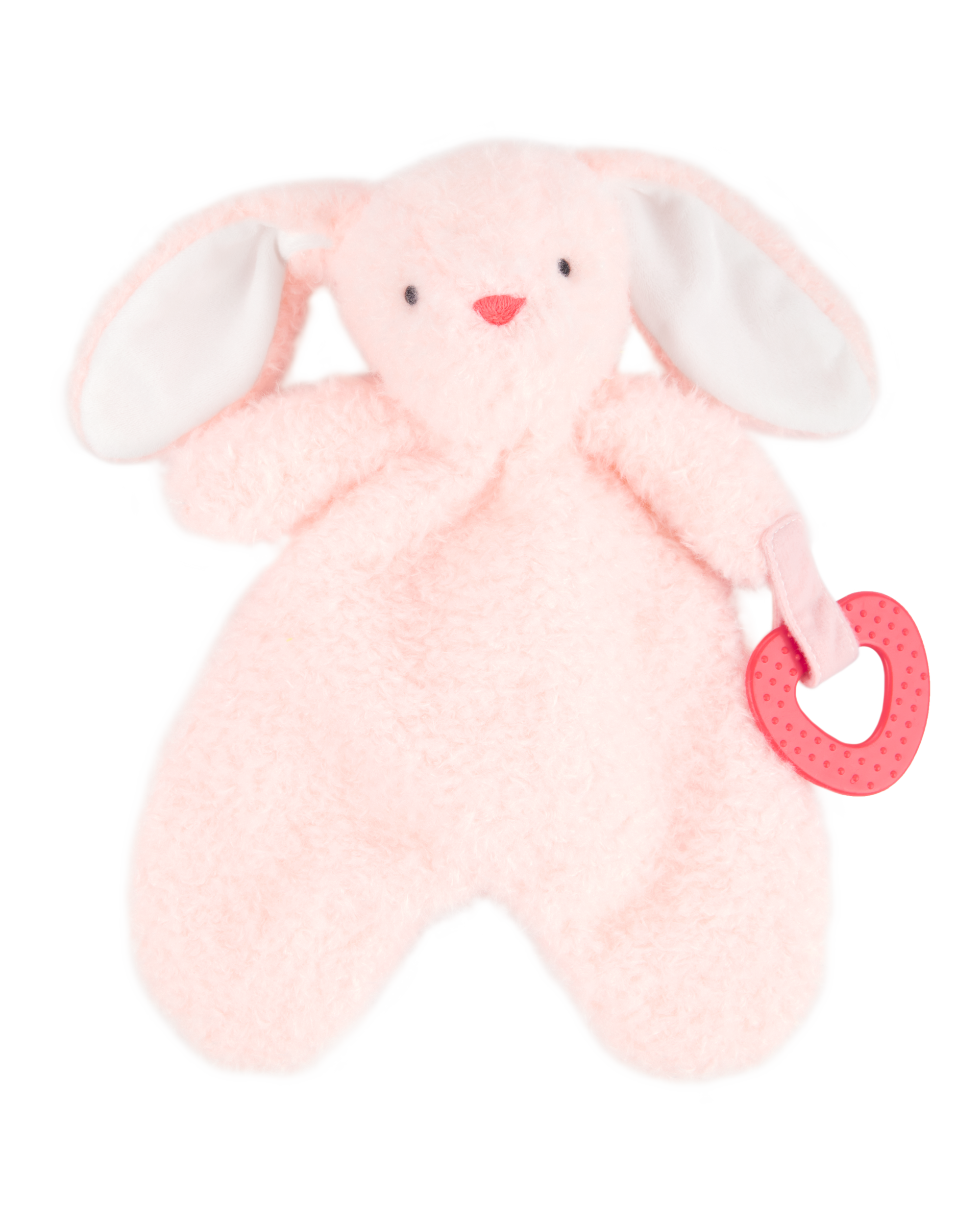 Baby Bunny Plush Teether Toy - Pink