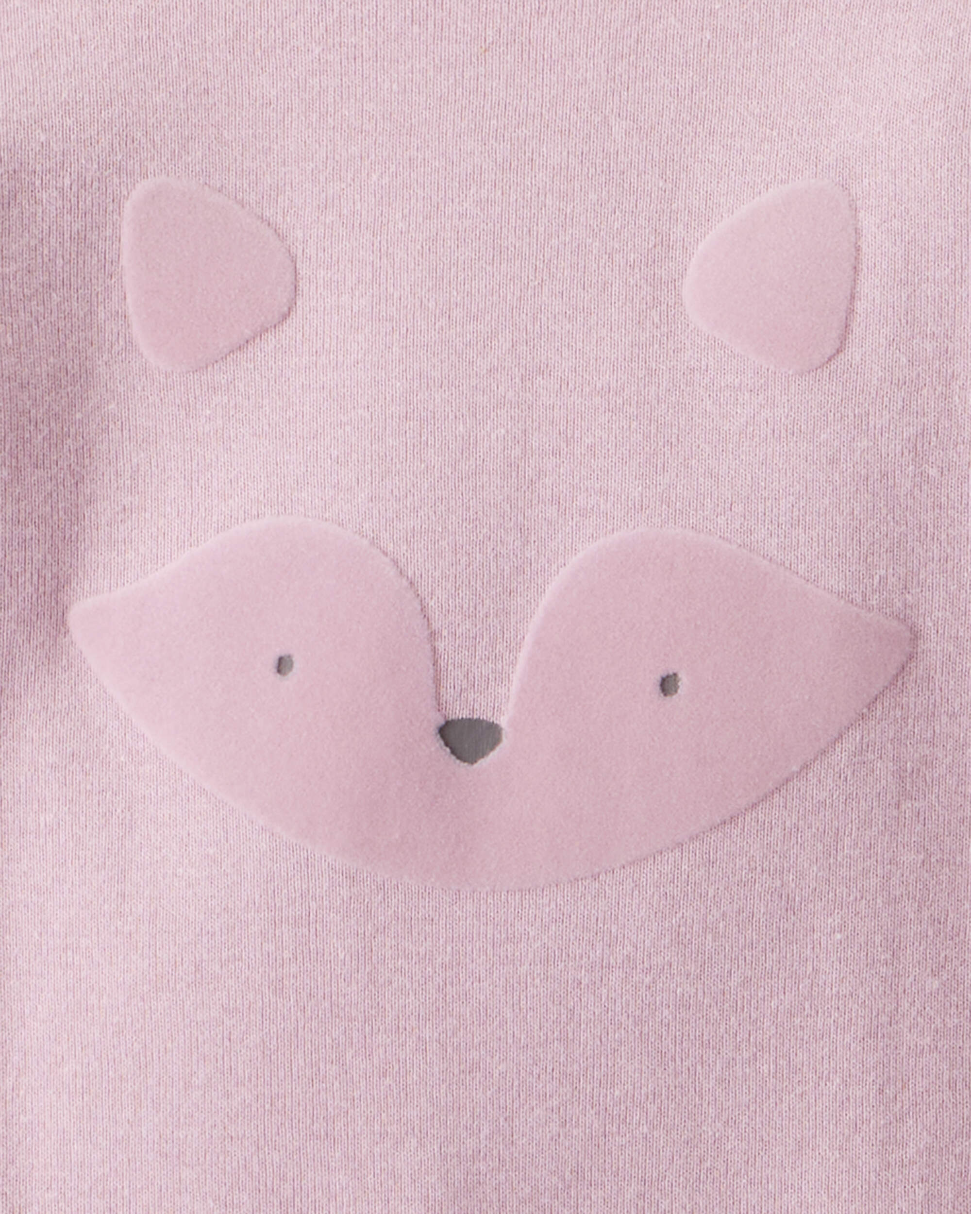 Baby Girl 4-Pack Koala Print Cotton Long-Sleeve Multipack Bodysuits - Purple/White/Pink