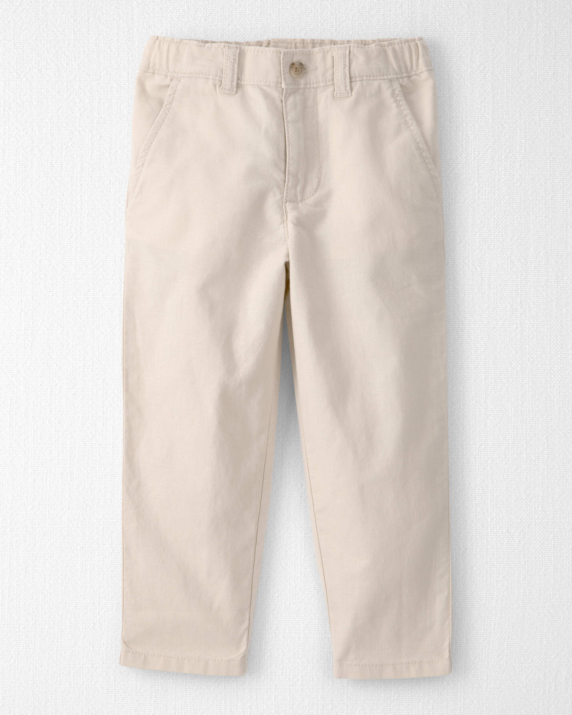 Toddler Boy Linen Pants Made with Organic Cotton