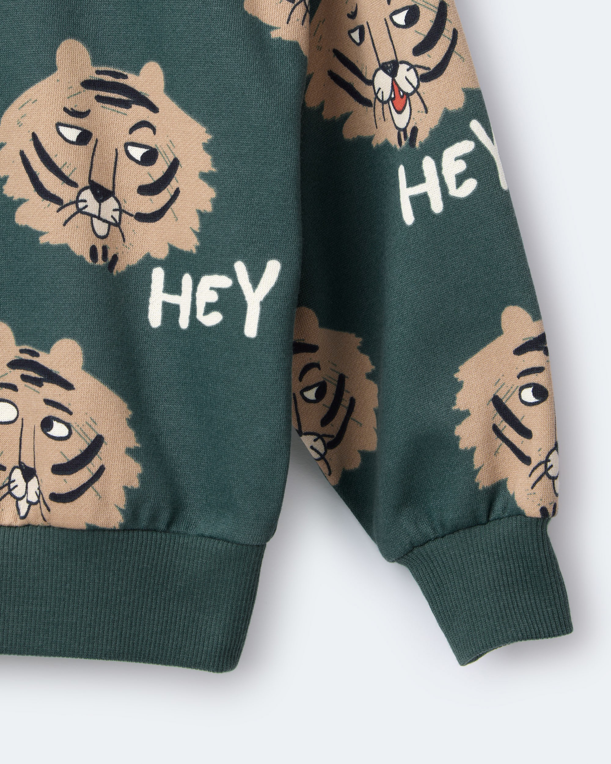 Toddler Hey, Tiger Dolman-Sleeve Sweatshirt - Green