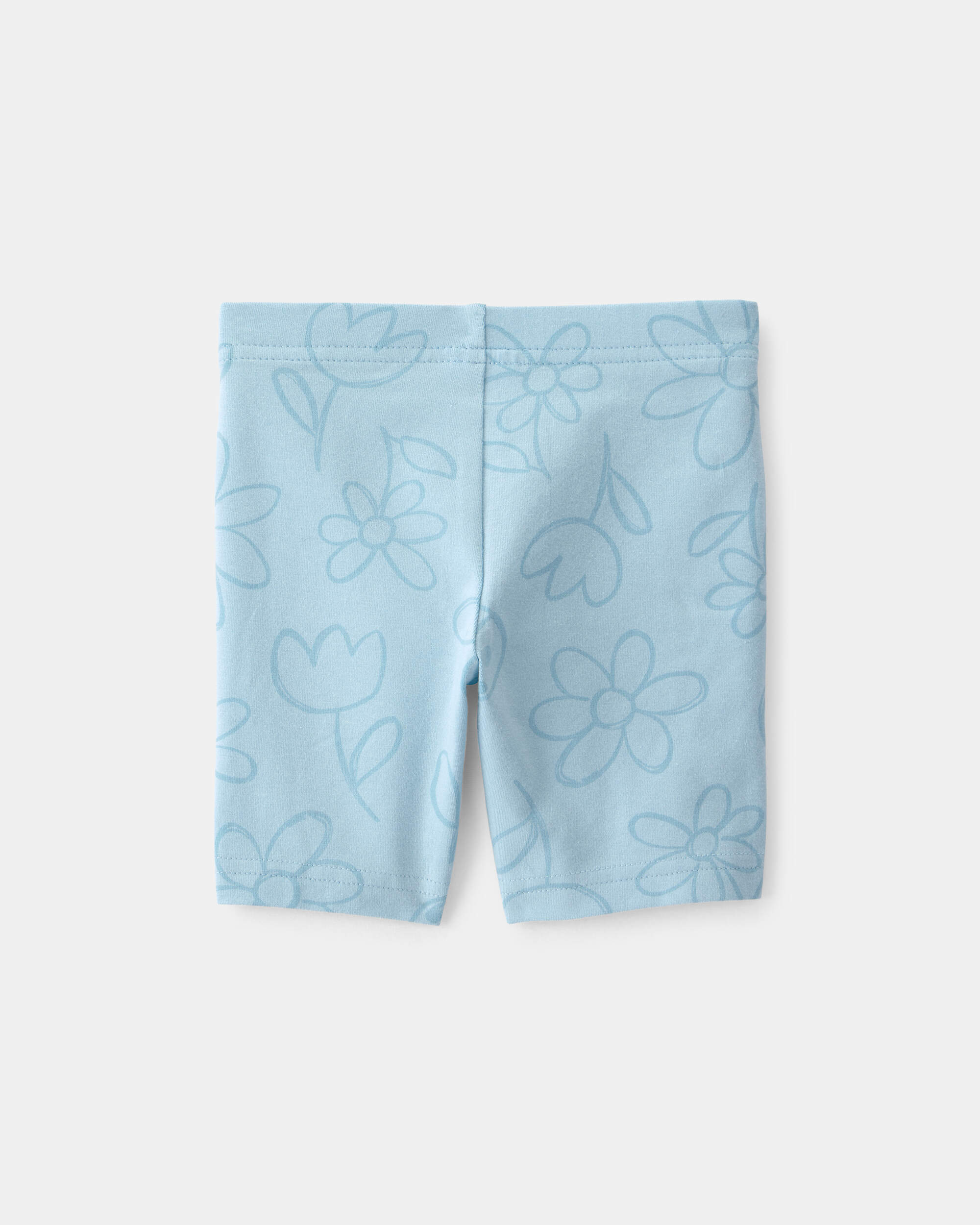Toddler Girl Floral Ladybug Bike Shorts - Blue