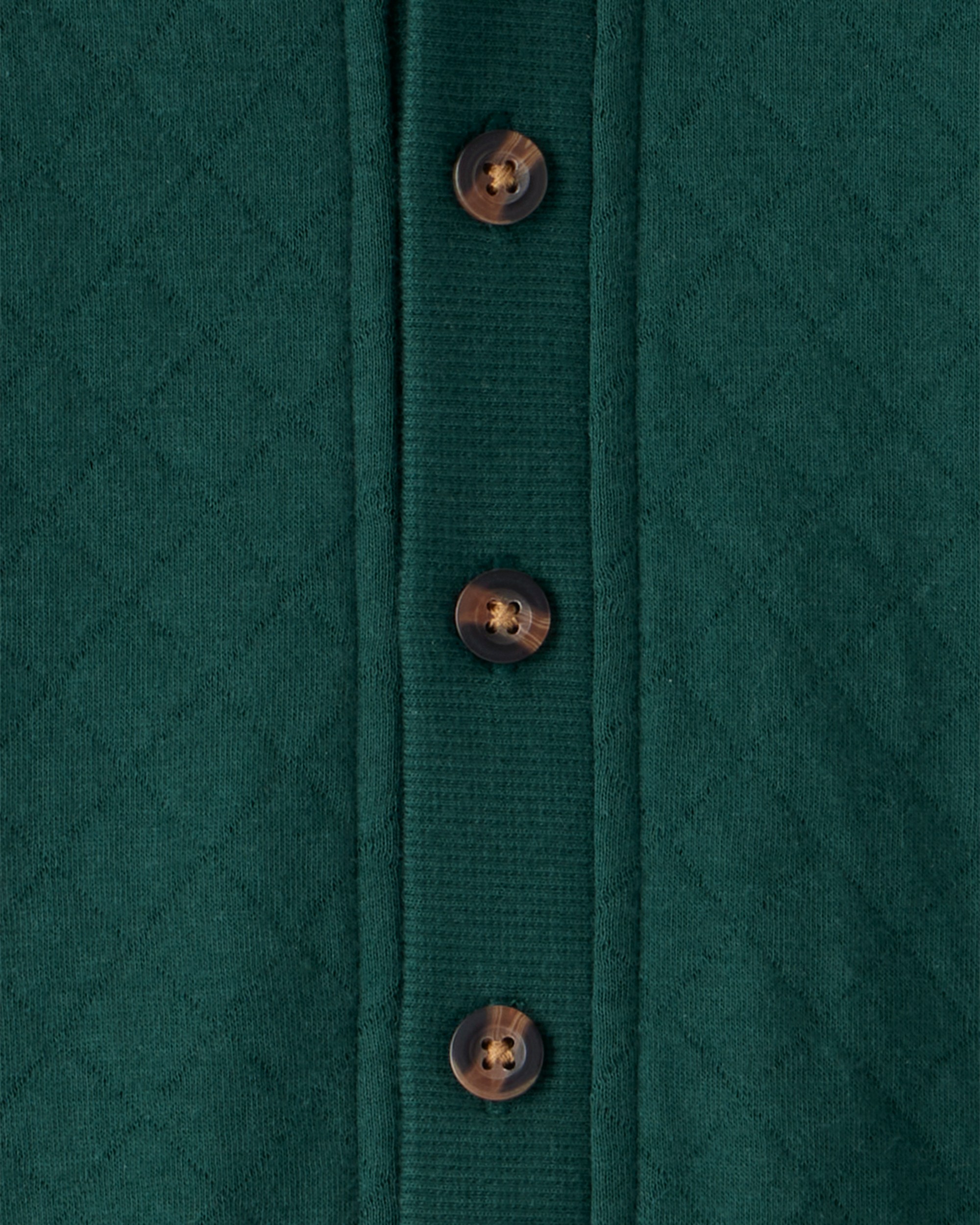 Baby Boy Quilted Long-Sleeve Jumpsuit - Green