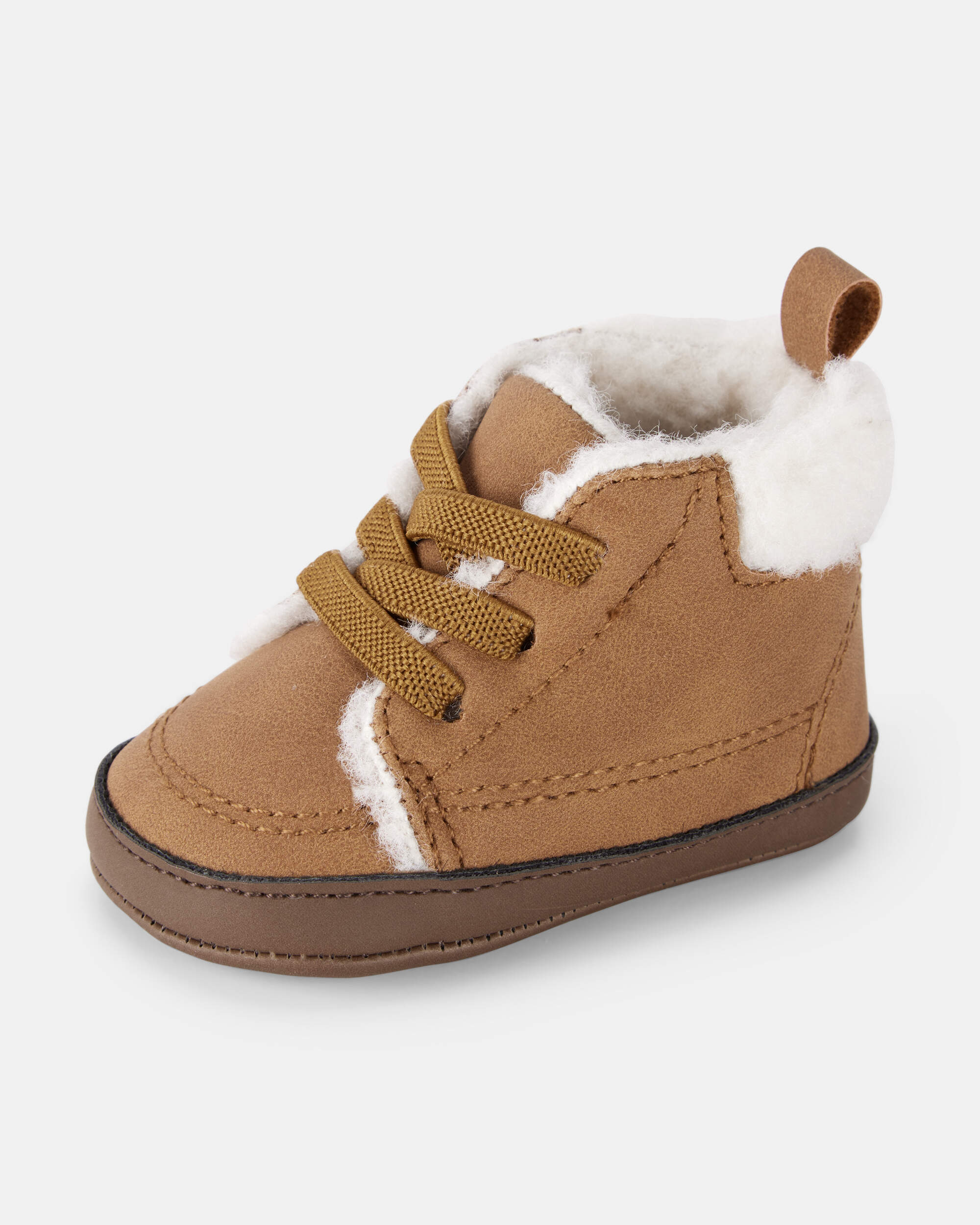 Baby Boy Sherpa Lined Boots - Brown