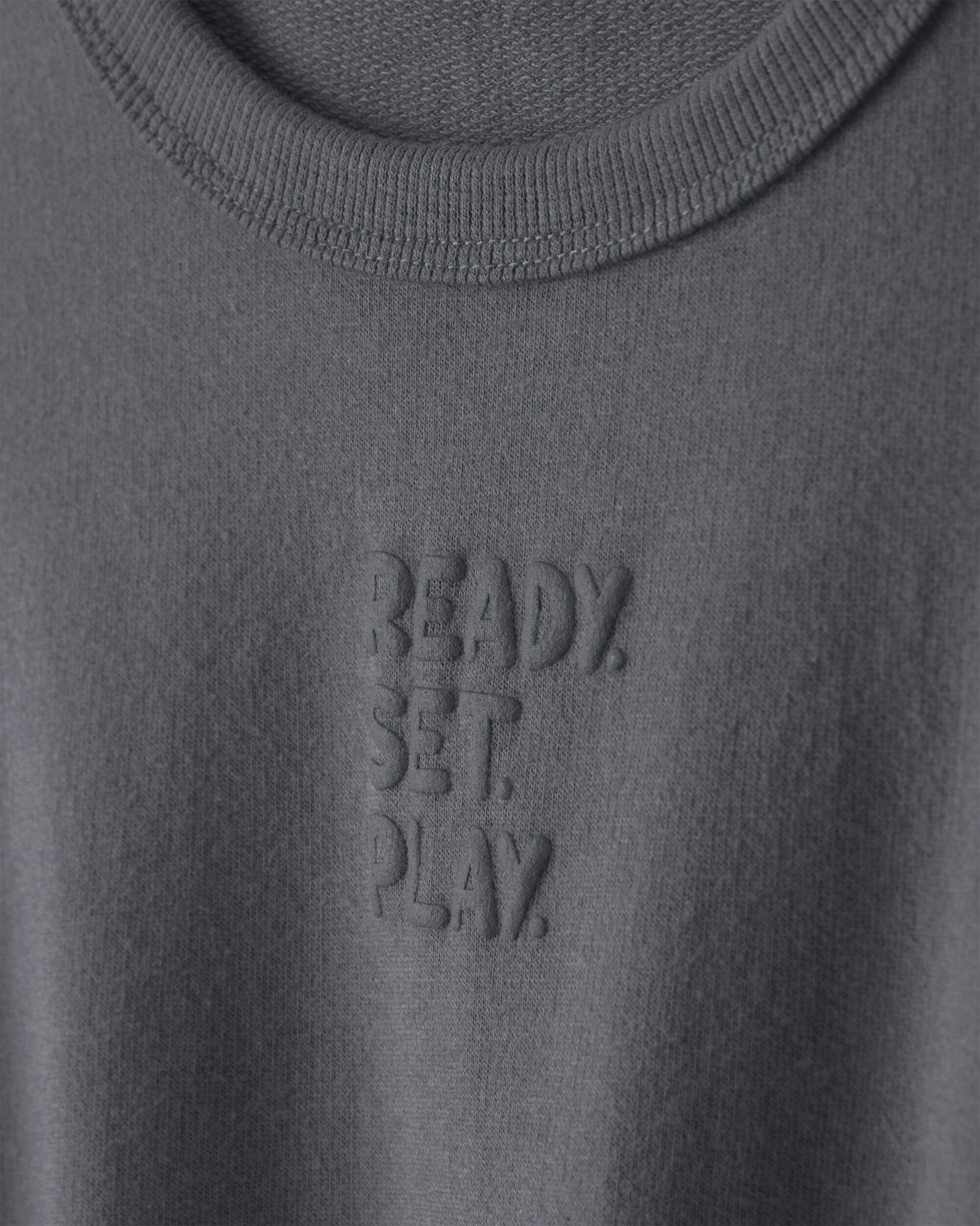 Toddler Girl 'Ready Set Play' French Terry Pullover Sweatshirt - Grey