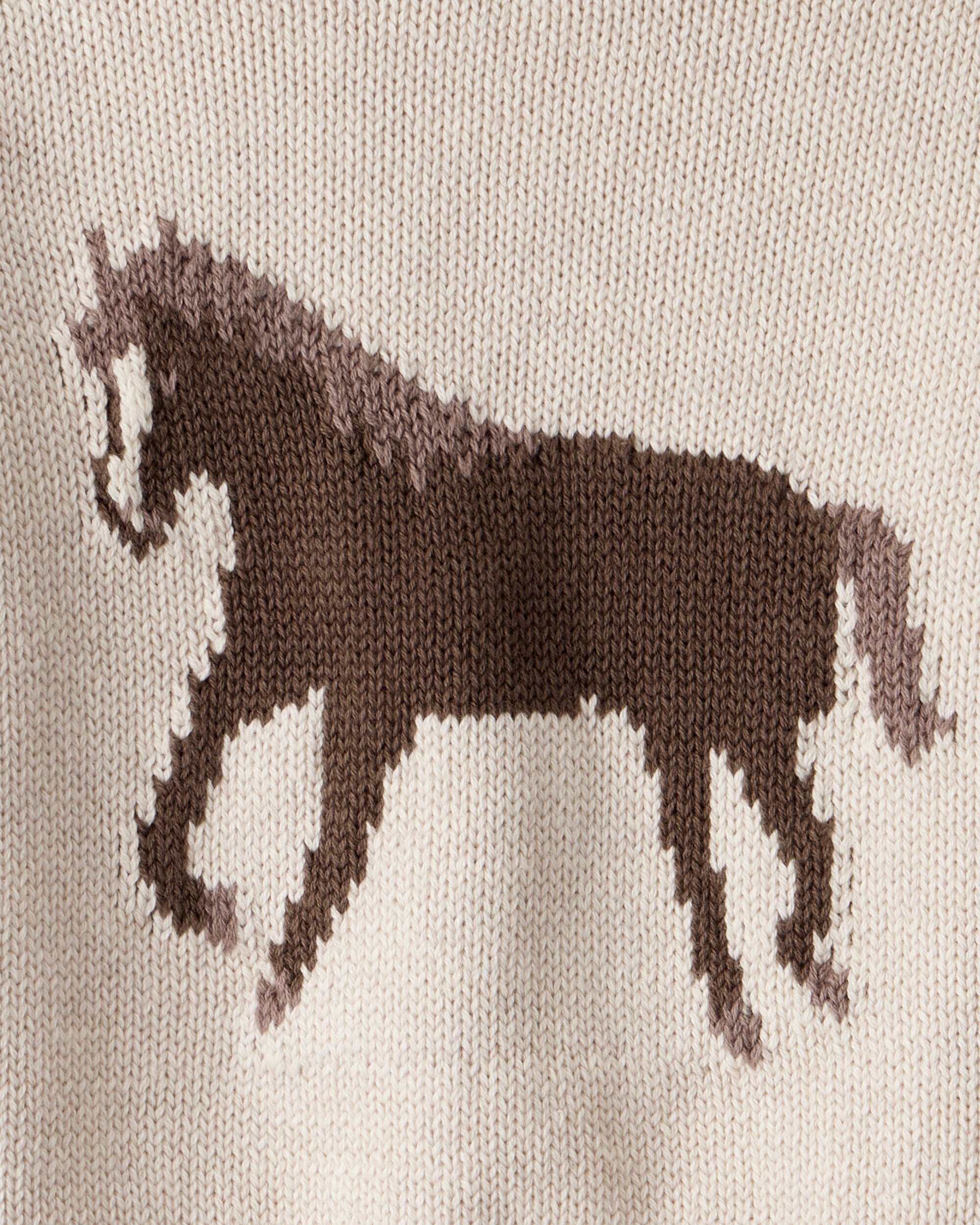Baby Organic Cotton Horse Sweater Knit