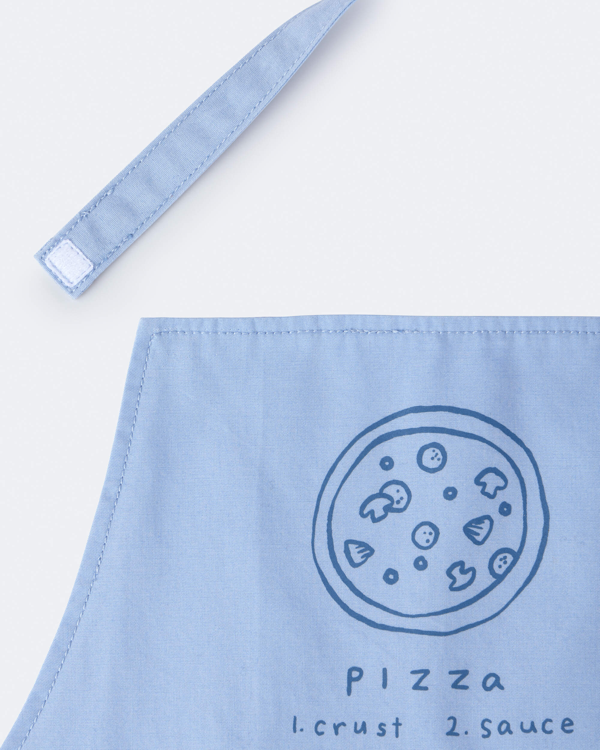 Toddler Pizza Apron with Otter Pockets - Blue