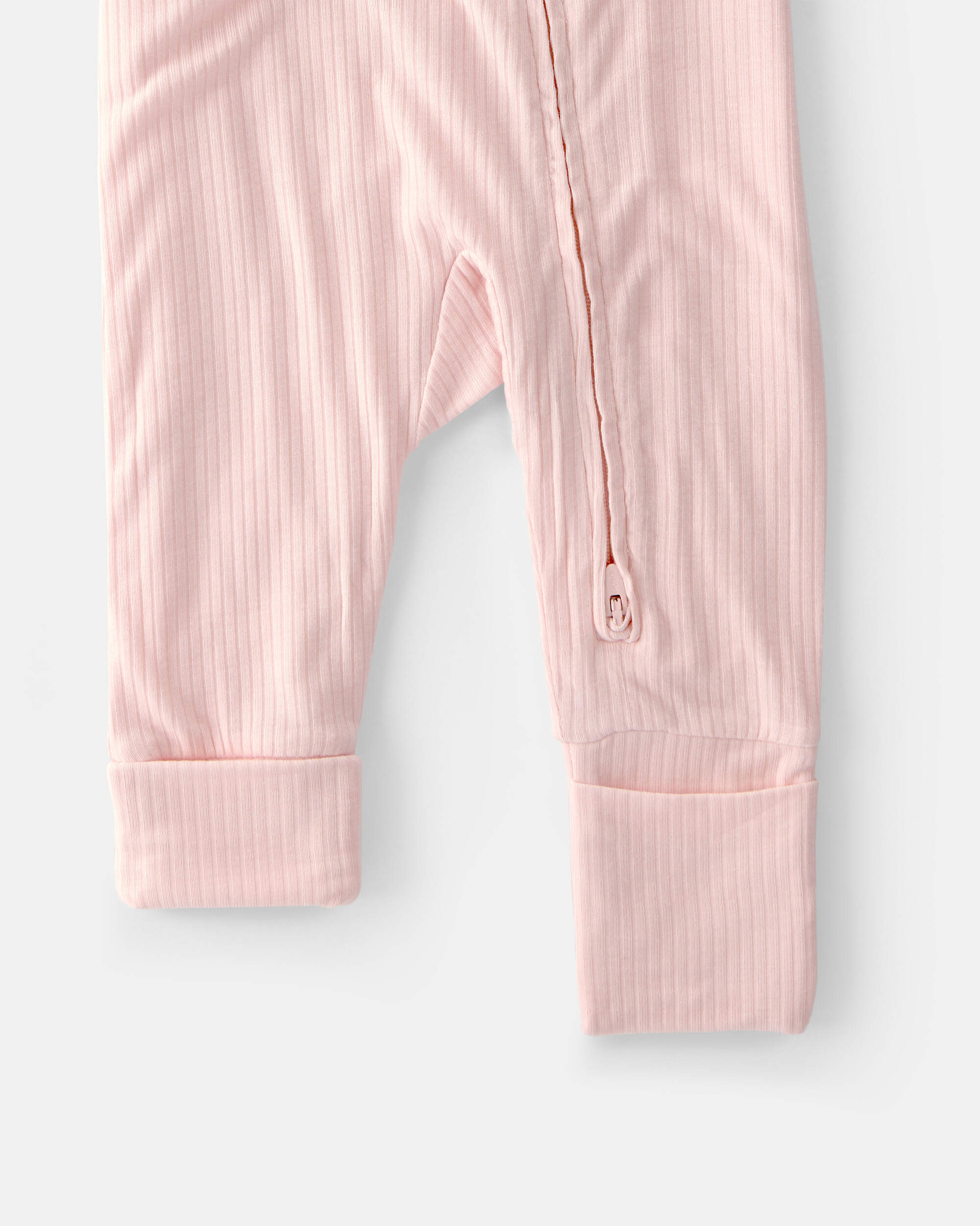 Baby Girl 2-Way Zip PurelySoft Sleeper - Light Pink