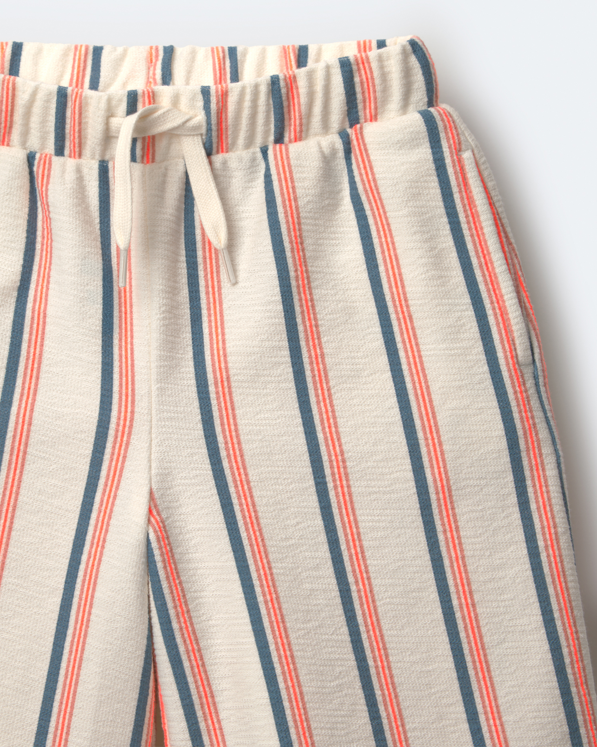 Toddler Girl Wide-Leg Capri Pant Stripes - Cream