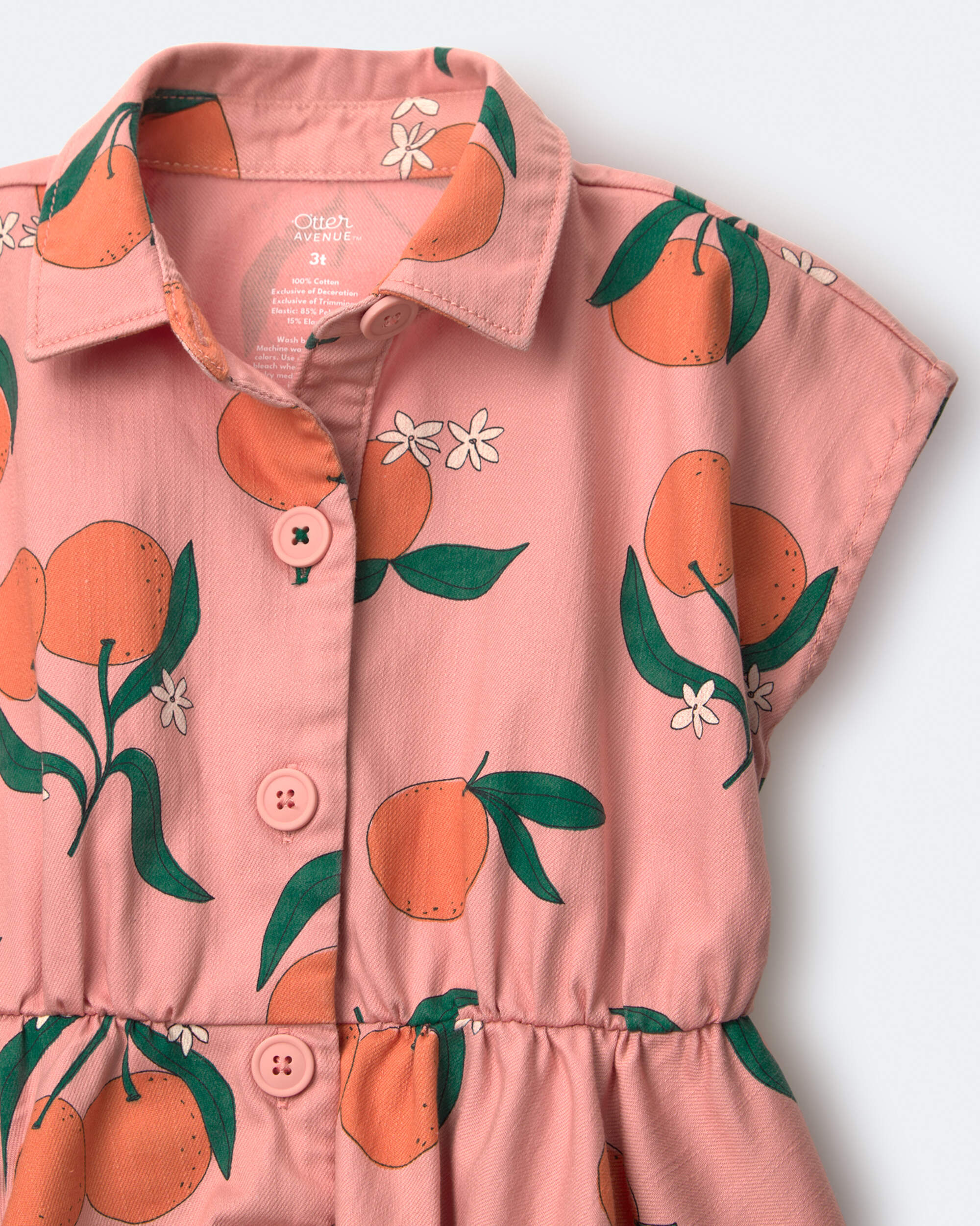 Toddler Girl Avenue Twirl™ Dress Clementine Grove Print - Peach