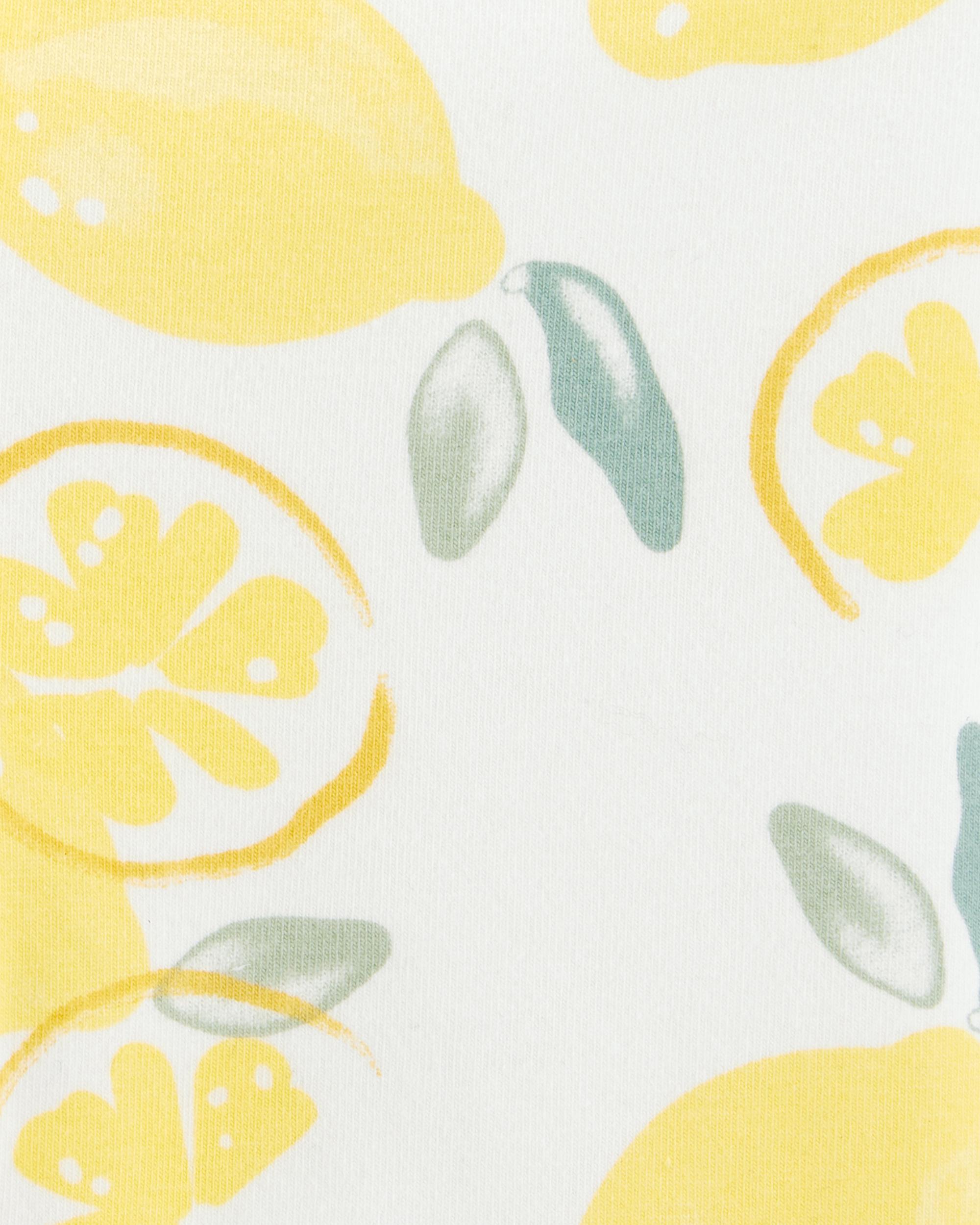 Toddler Girl Lemon Print Bike Shorts