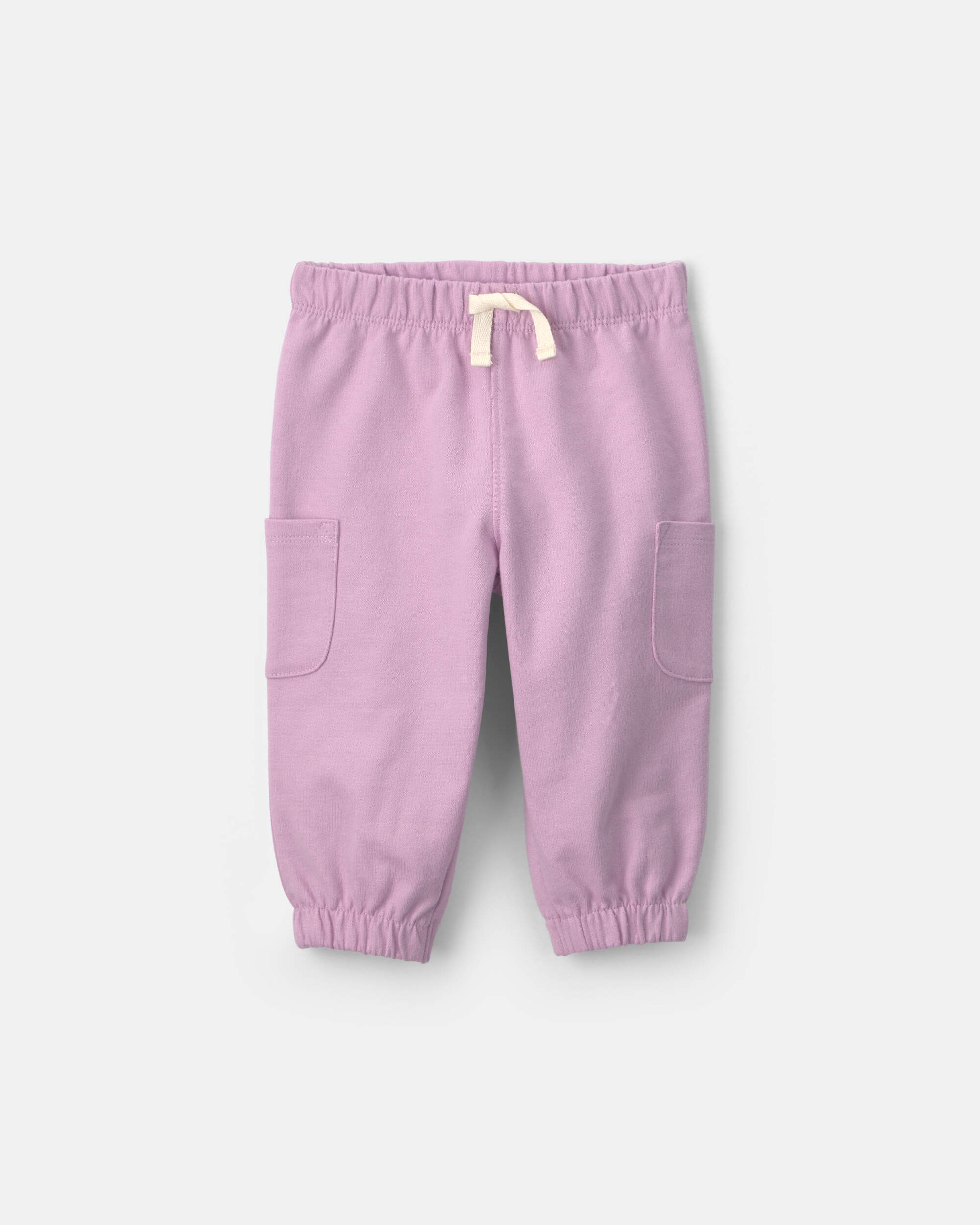 Baby Girl 2-Piece Heart Long-Sleeve Bodysuit & Pant Set - Purple/Cream