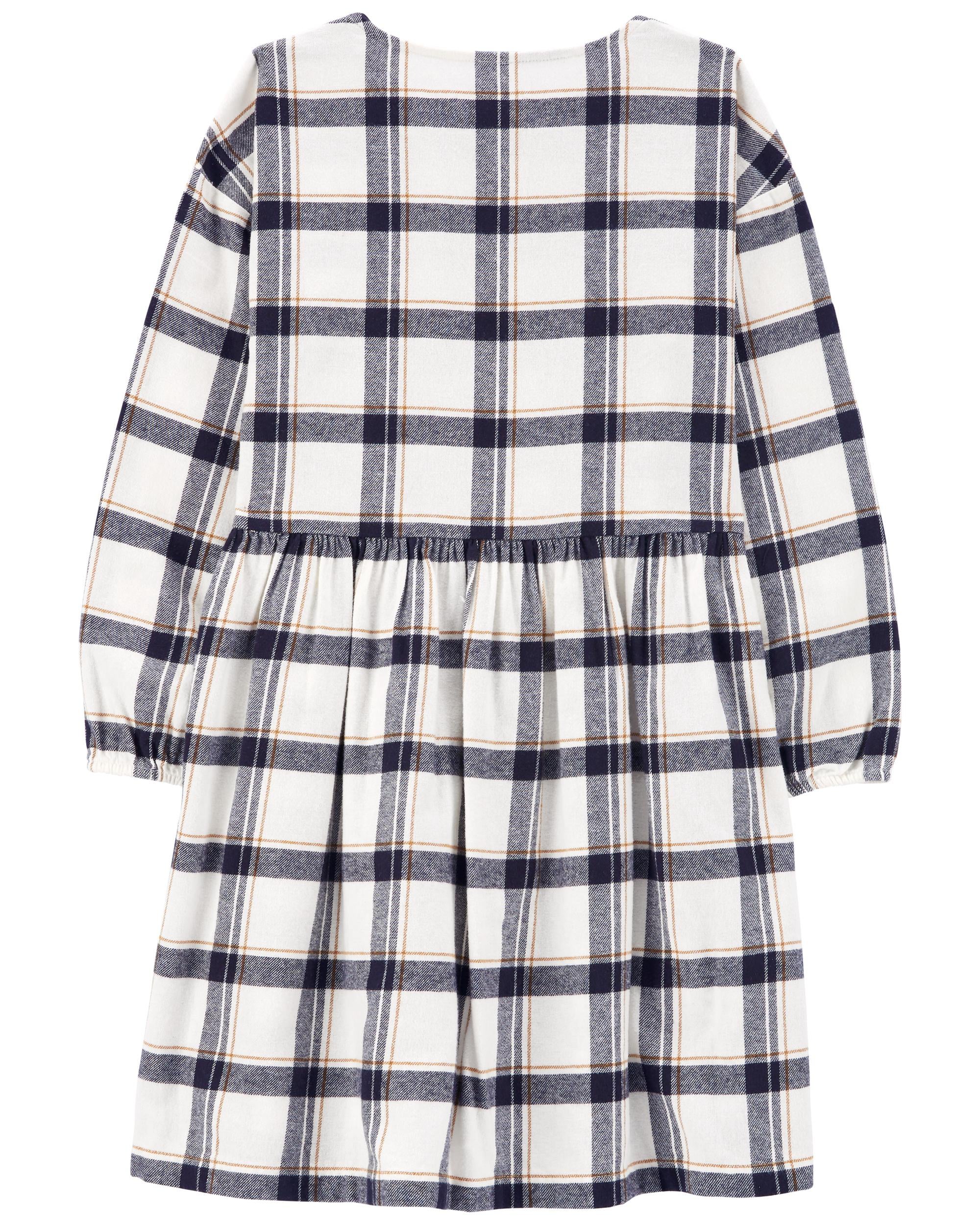Carters Oshkosh Kid Plaid Twill Flannel Dress Hillcrest Mall
