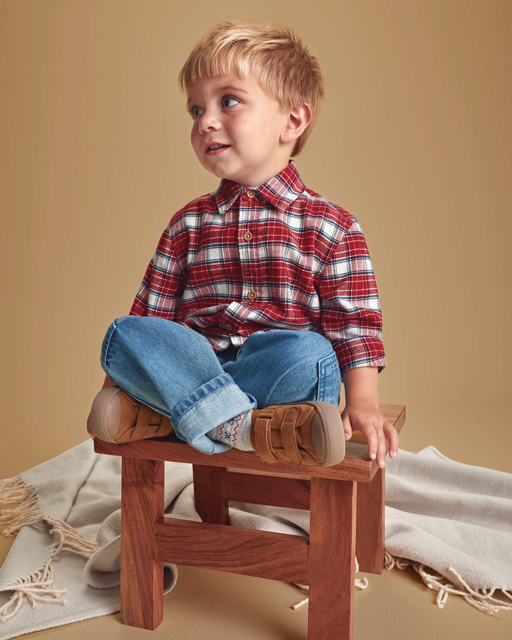 Toddler Organic Cotton Denim Cargo Pants
