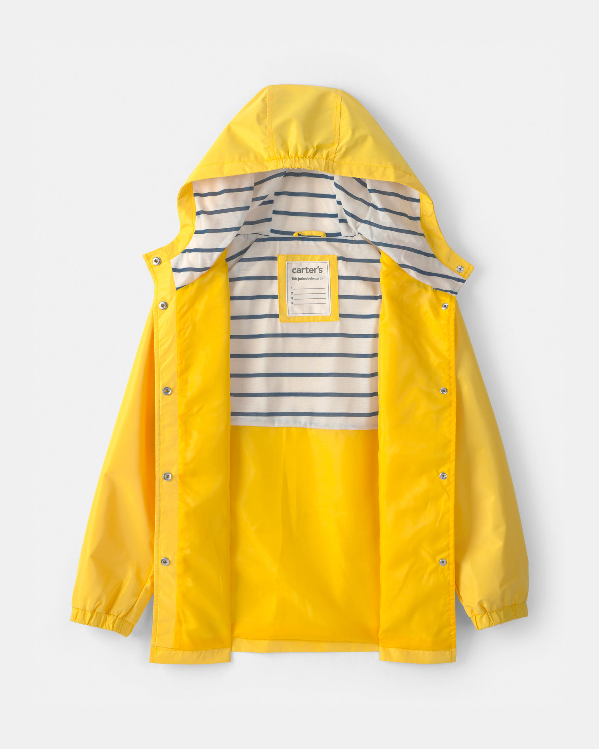 Boys Solid Rain Jacket- Yellow