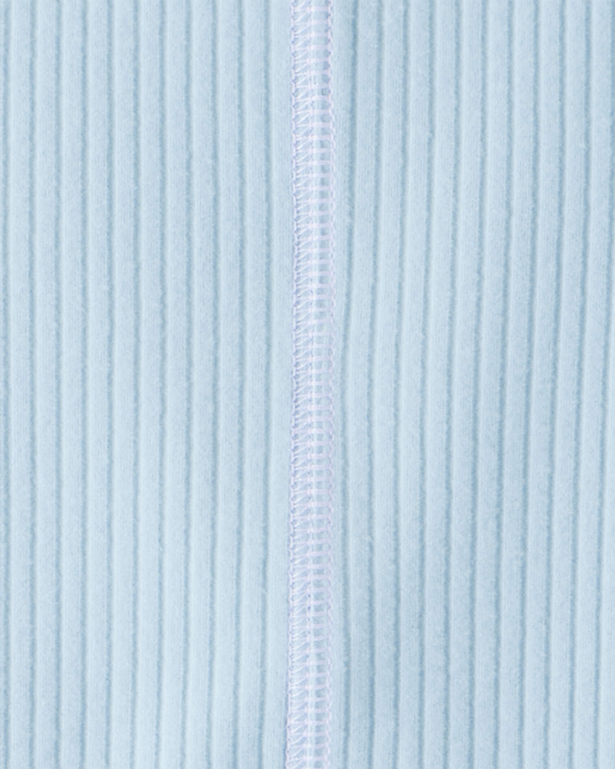 Girls Active Rib Long-Sleeve Top - Blue