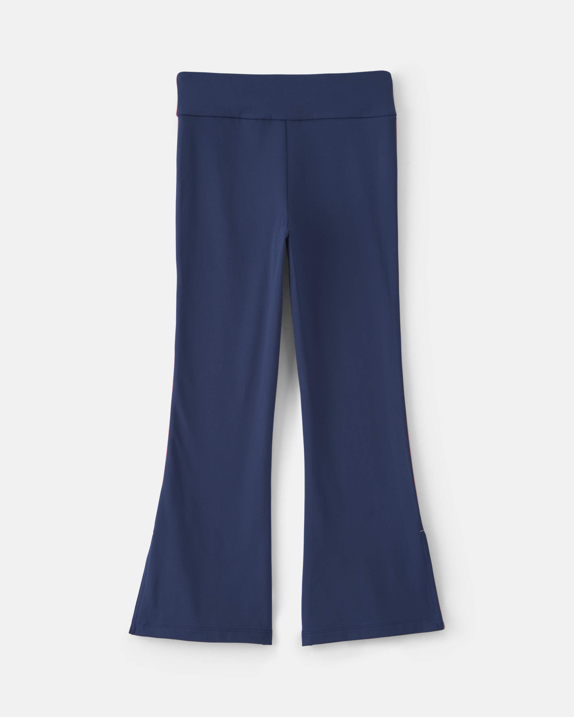 Girls Pull-On Stretch Active Flare Leggings - Navy Blue/Pink