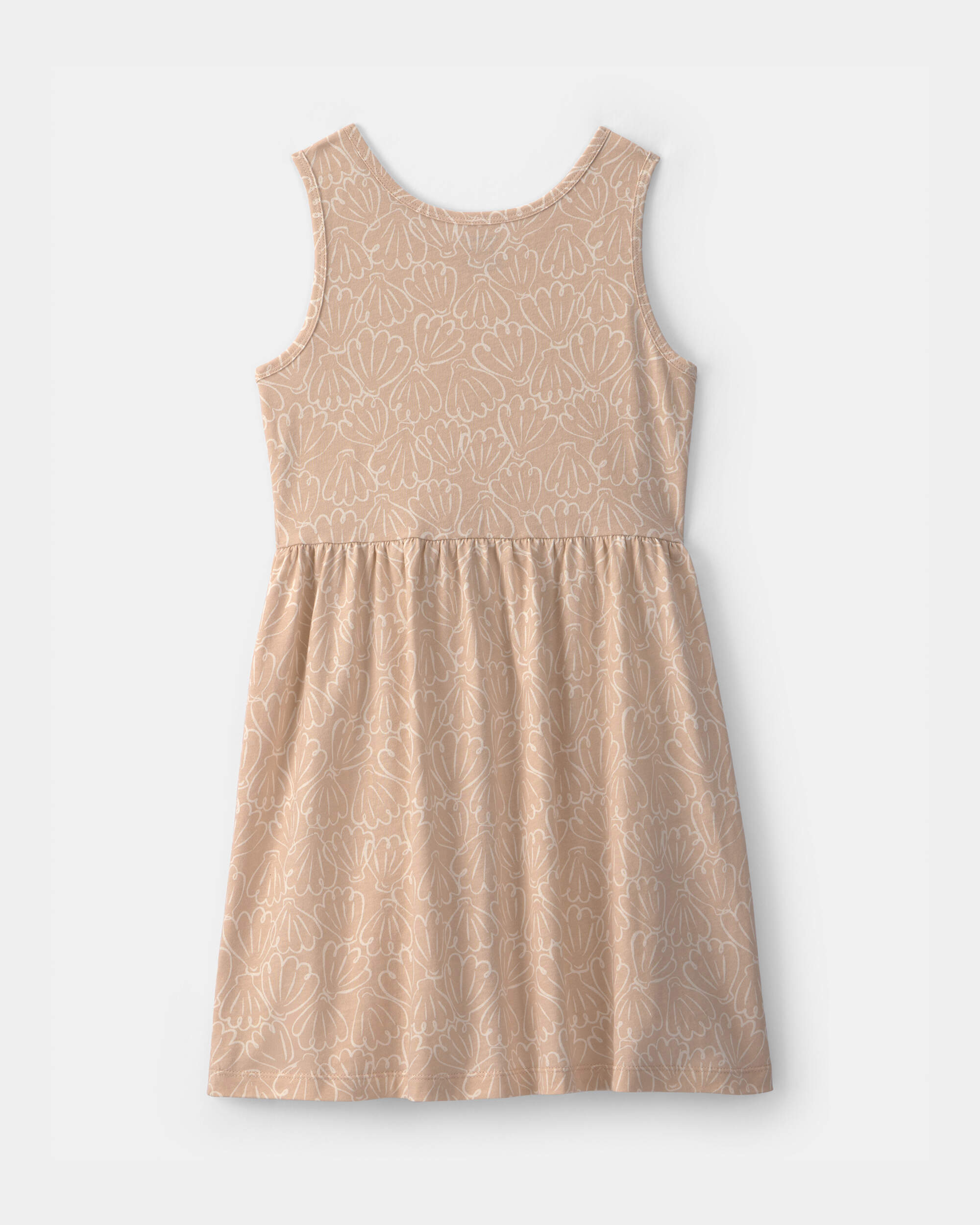 Girls Shell Sleeveless Knit Dress - Tan