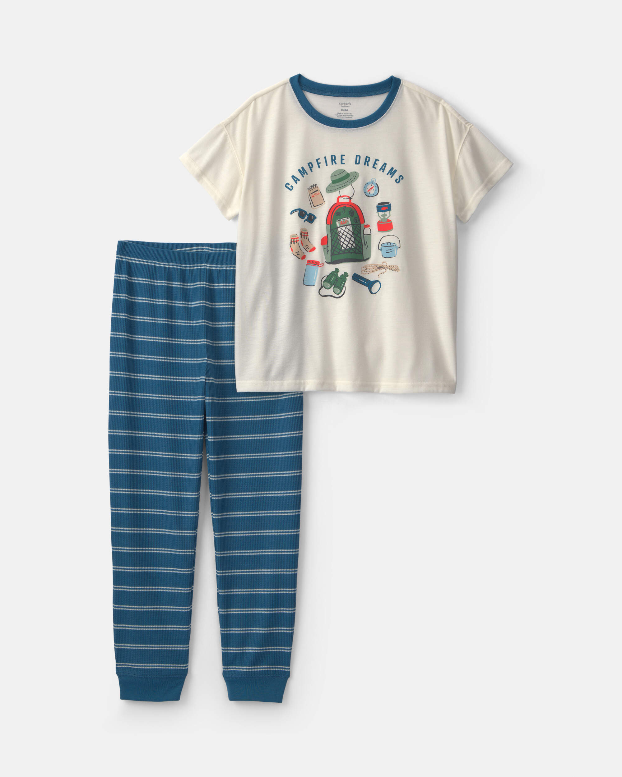 Boys Camp Short-Sleeve 2-Piece Pyjama Set