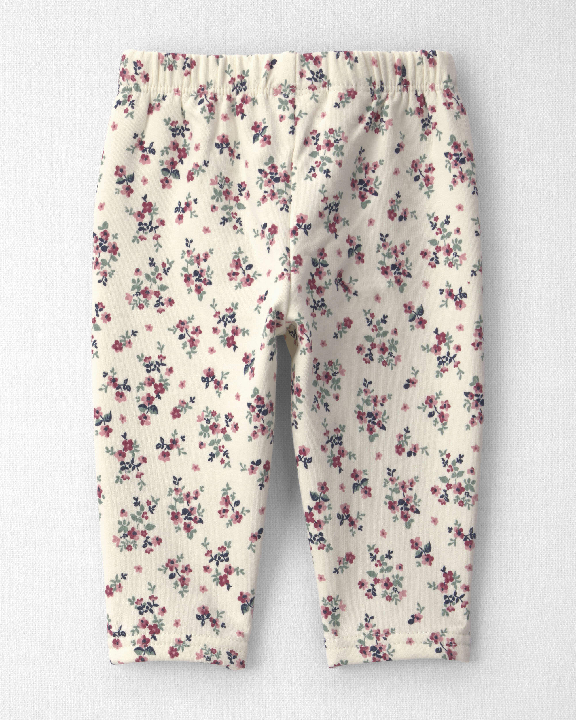 Baby Girl 2-Pack Recycled Fleece Bottoms Made with Organic Cotton