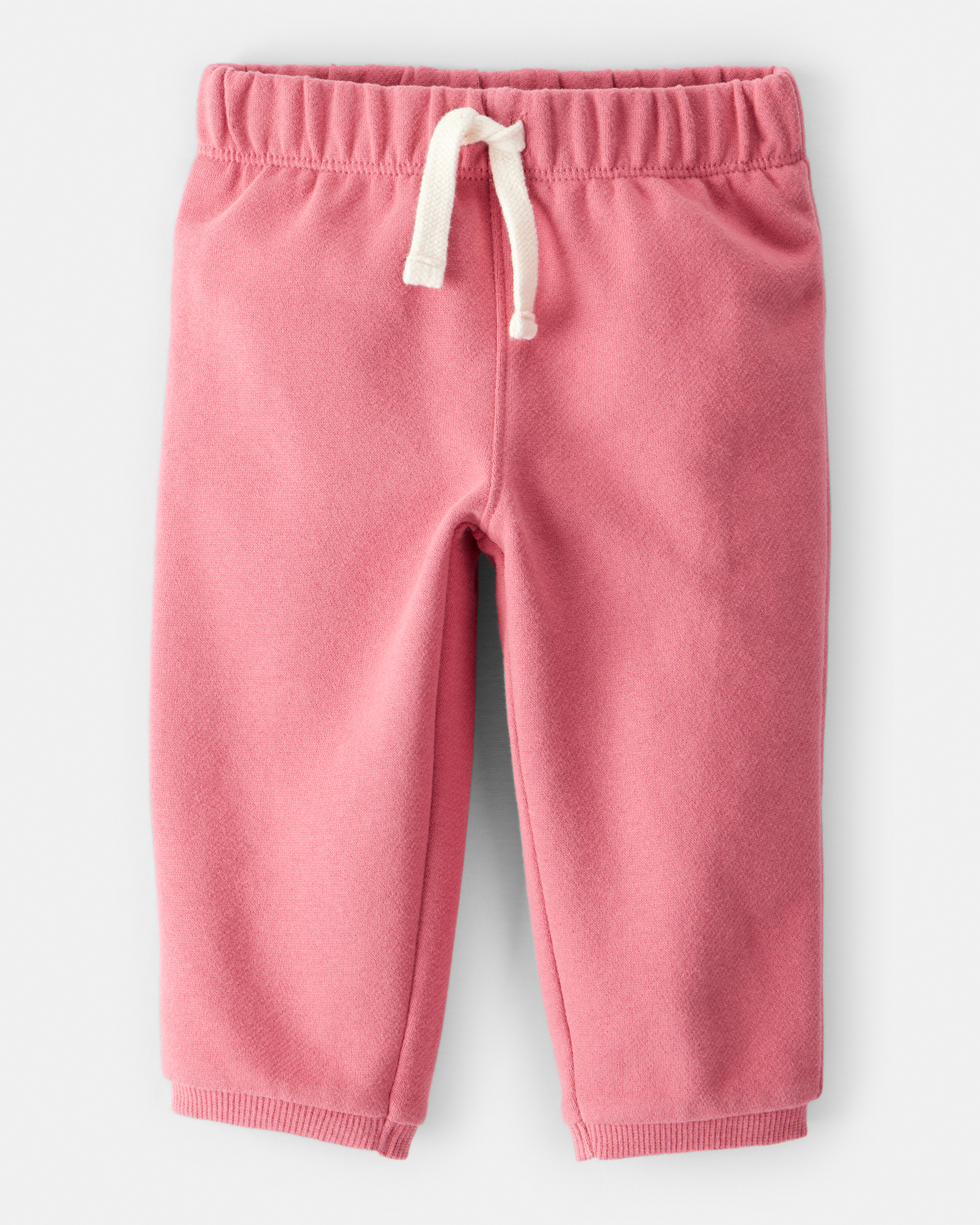 Baby Girl Cotton Pull-On Pants - Pink