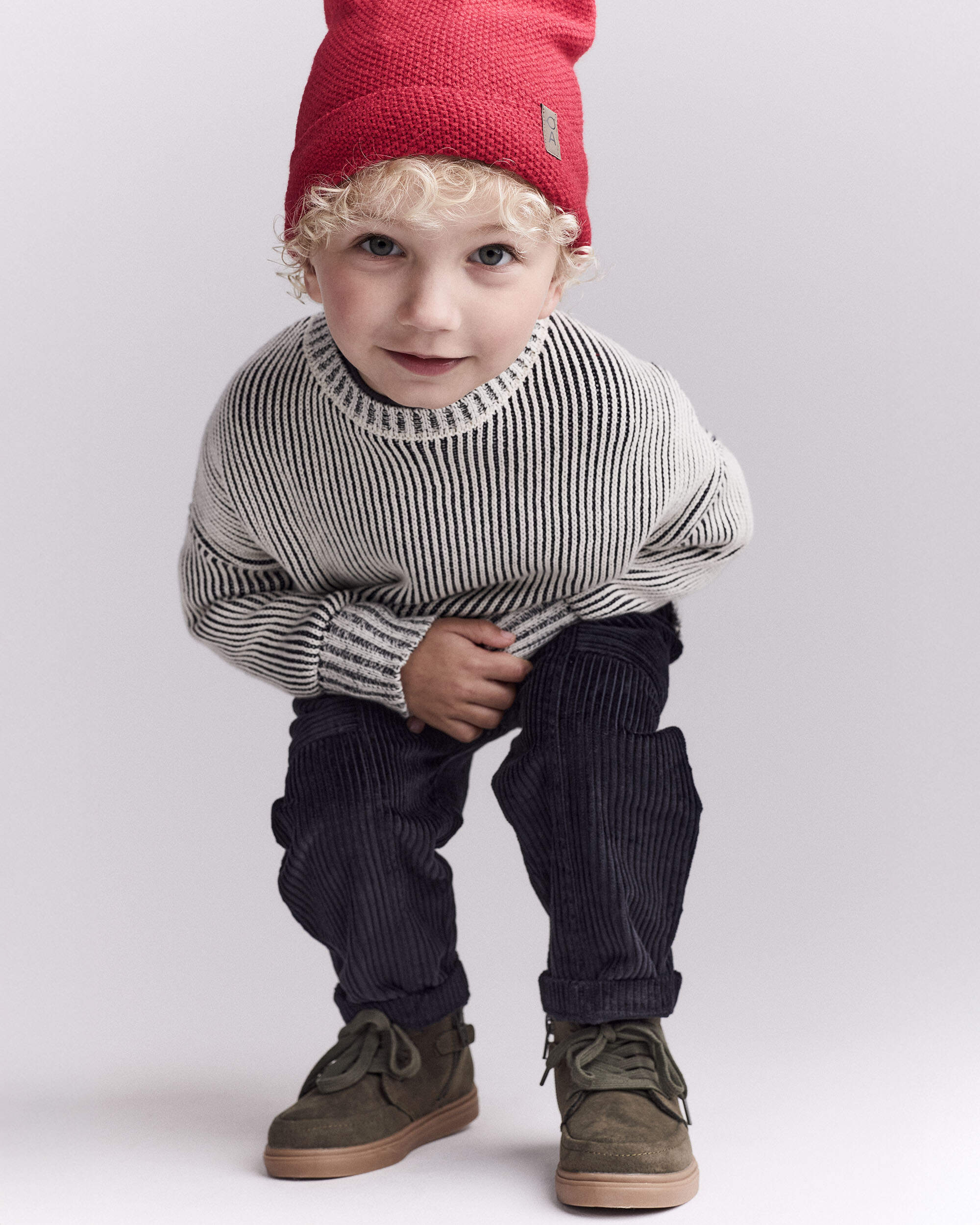Toddler Striped Pullover Sweater - Black/White