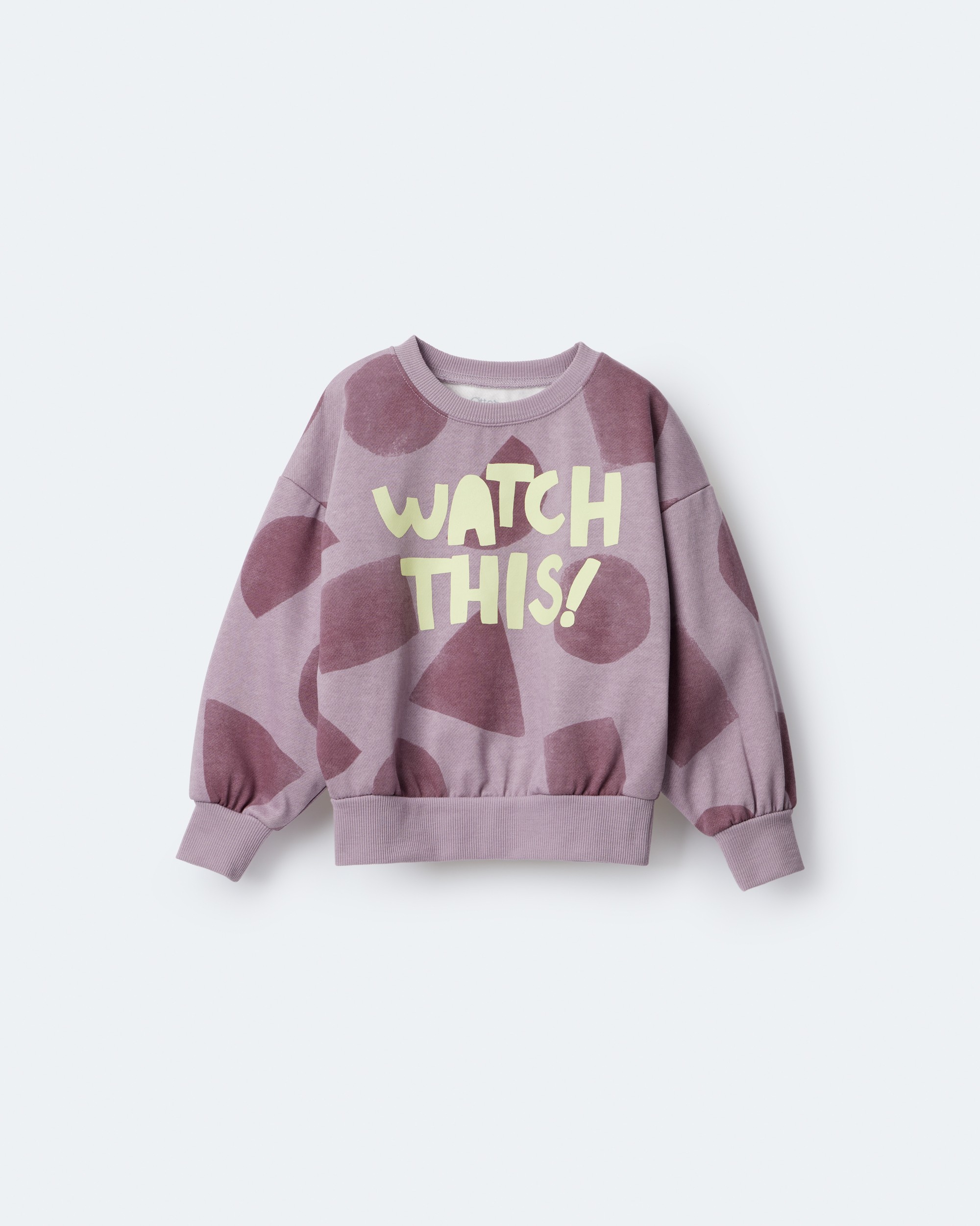 Toddler Watch This!' Shapes Dolman-Sleeve Sweatshirt - Mauve