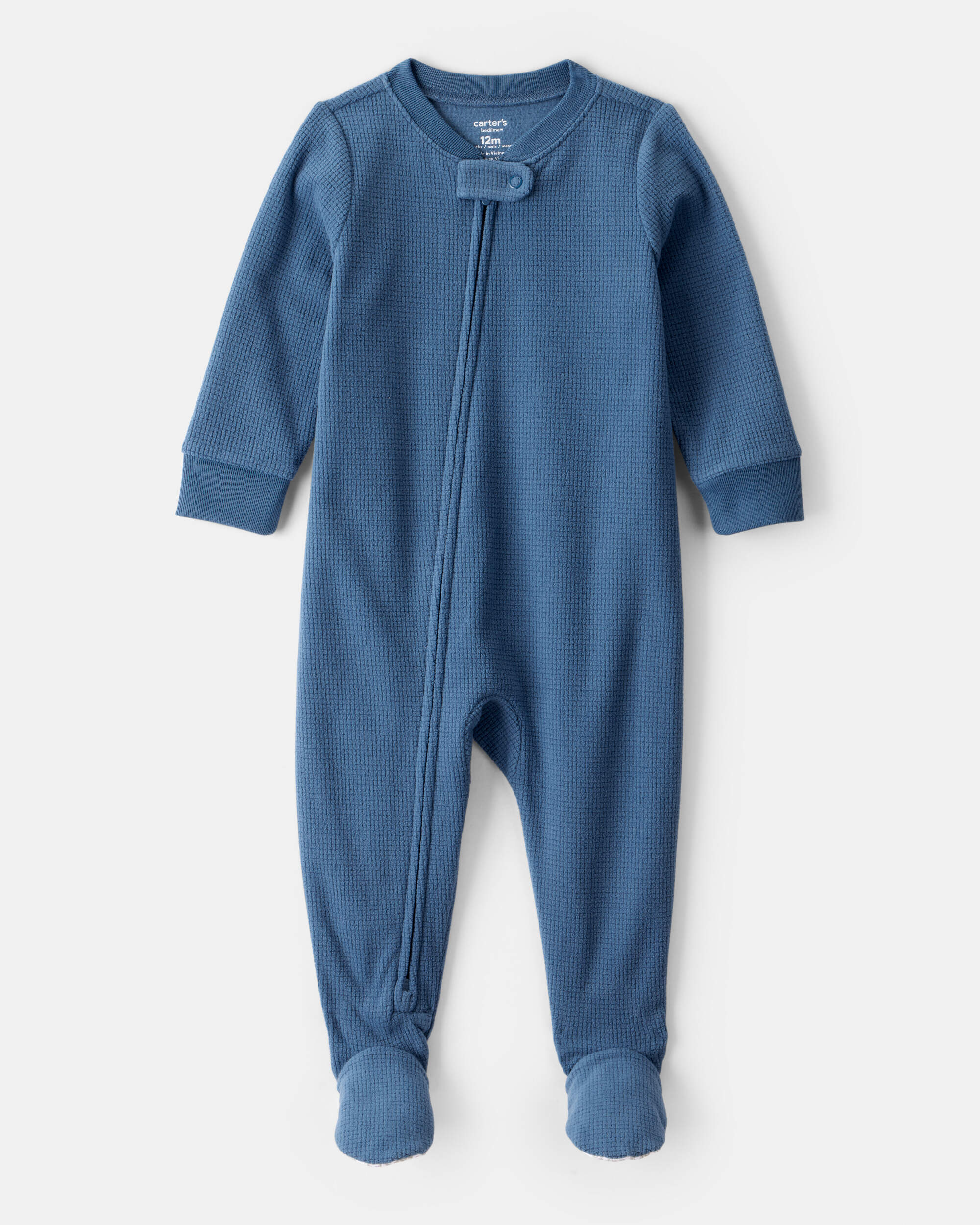 Baby Boy Fleece Long-Sleeve Snug Fit 1-Piece pyjamas - Blue