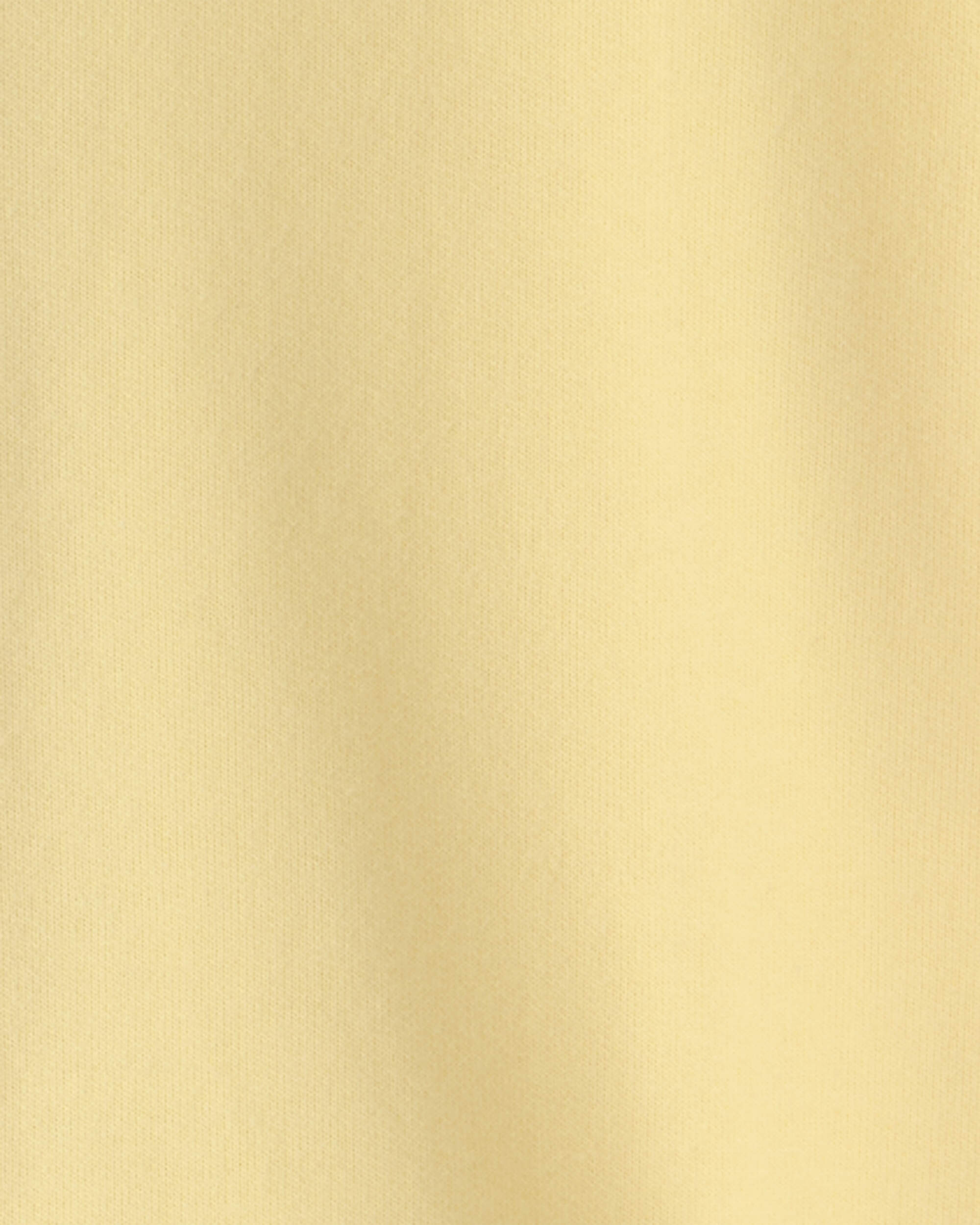 Boys French Terry Zip-Up Hoodie - Yellow