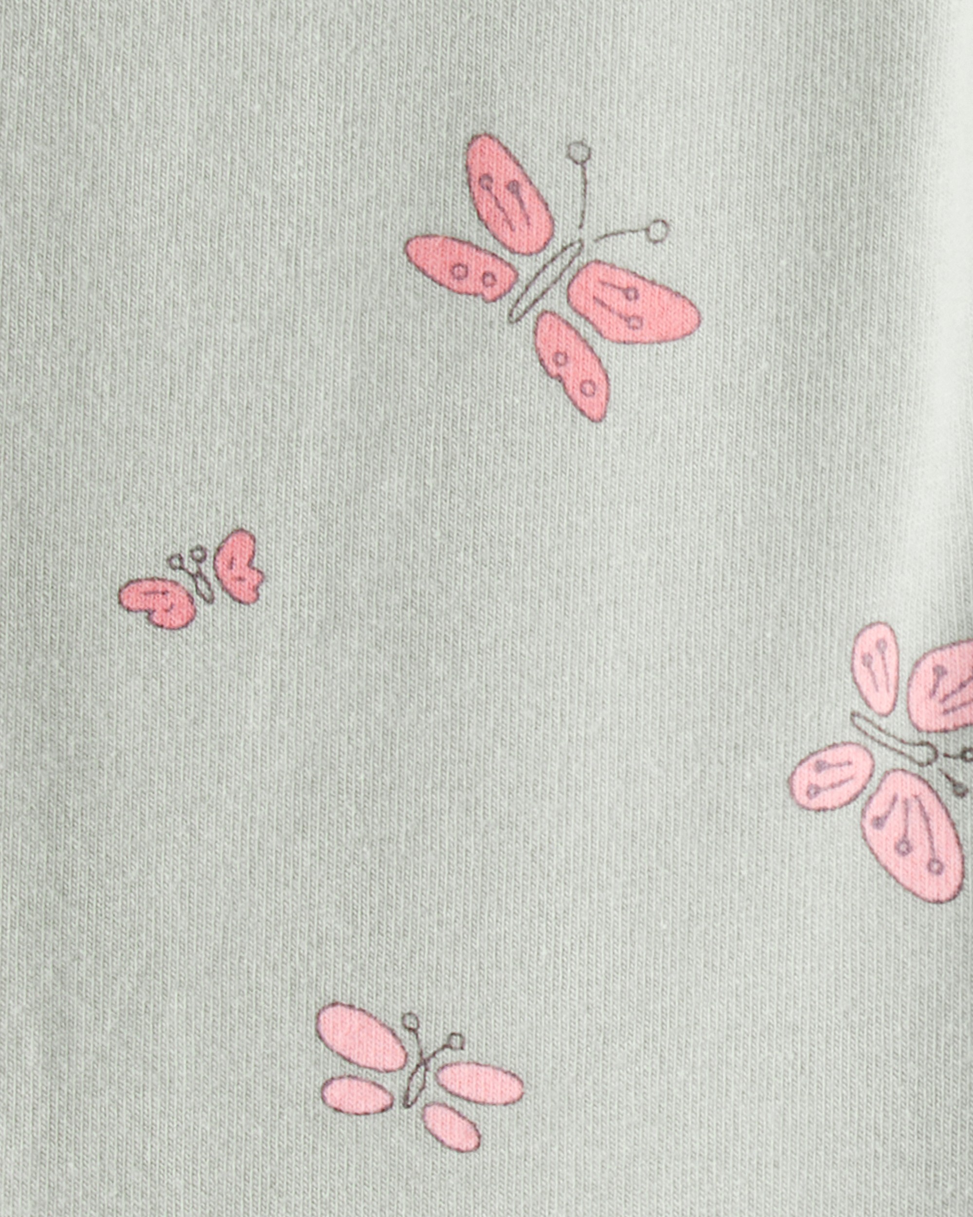 Baby Girl Butterfly Flare Pull-On Stretch Leggings - Green