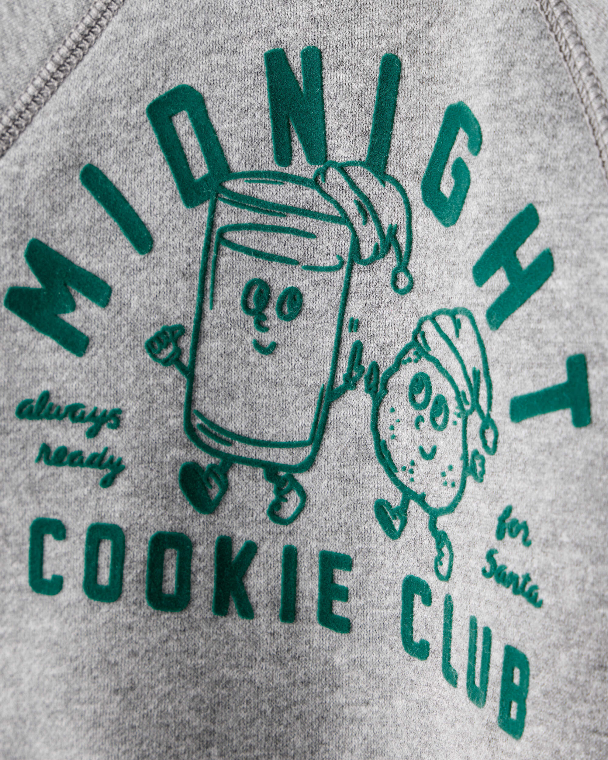 Baby Boy DayDream Fleece Midnight Cookie Club Long-Sleeve Pullover Sweatshirt - Grey