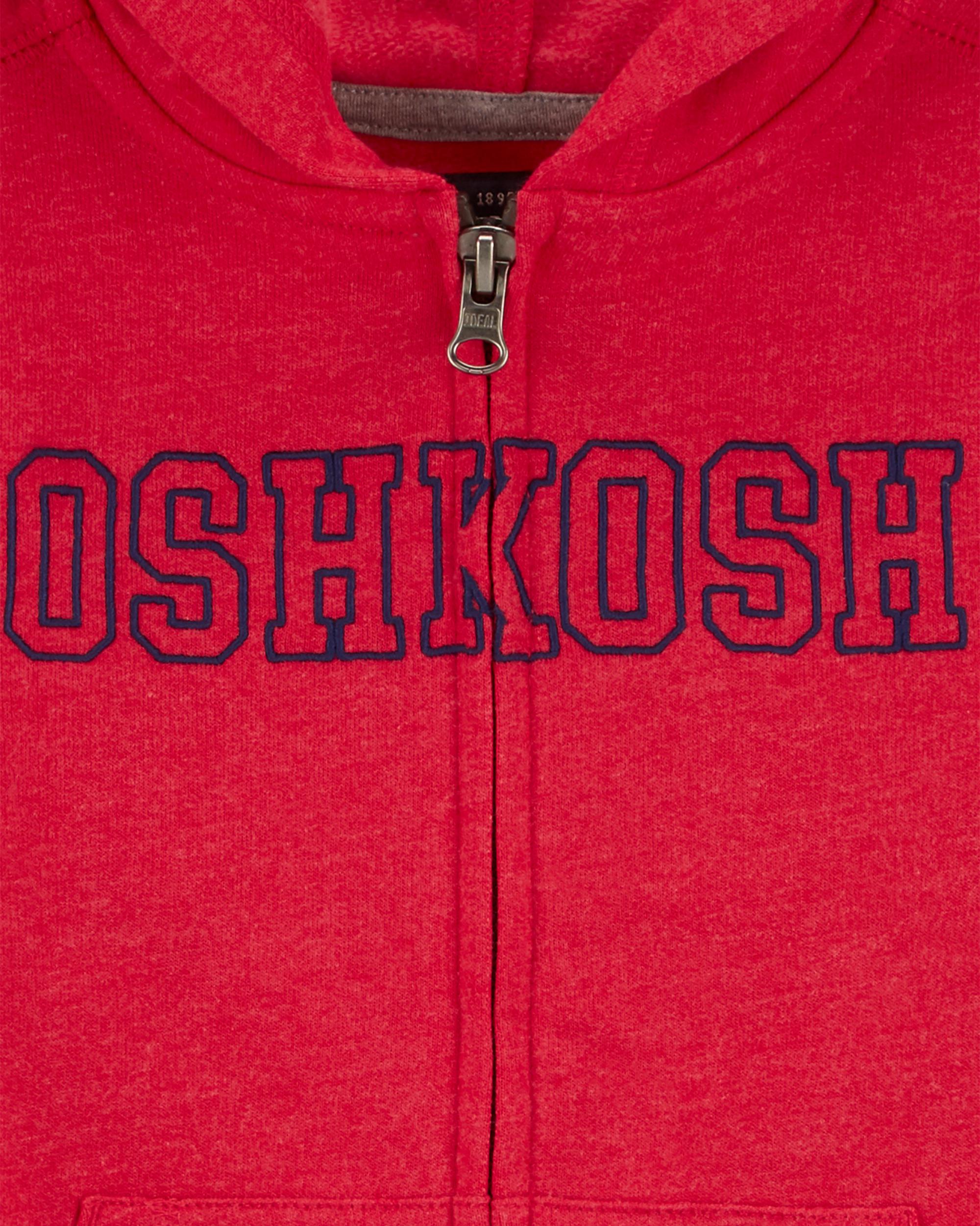 Red OshKosh Logo Zip Jacket