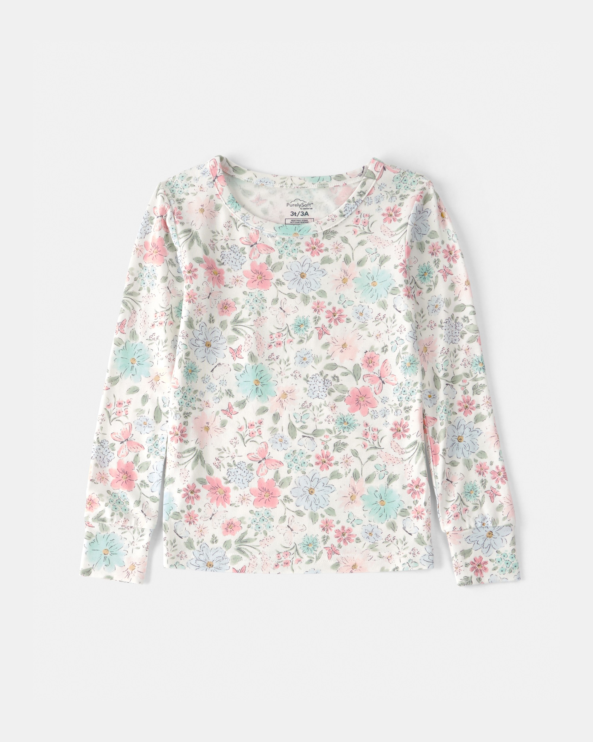 Toddler Girl Butterfly Garden PurelySoft 2-Piece Pajama Set