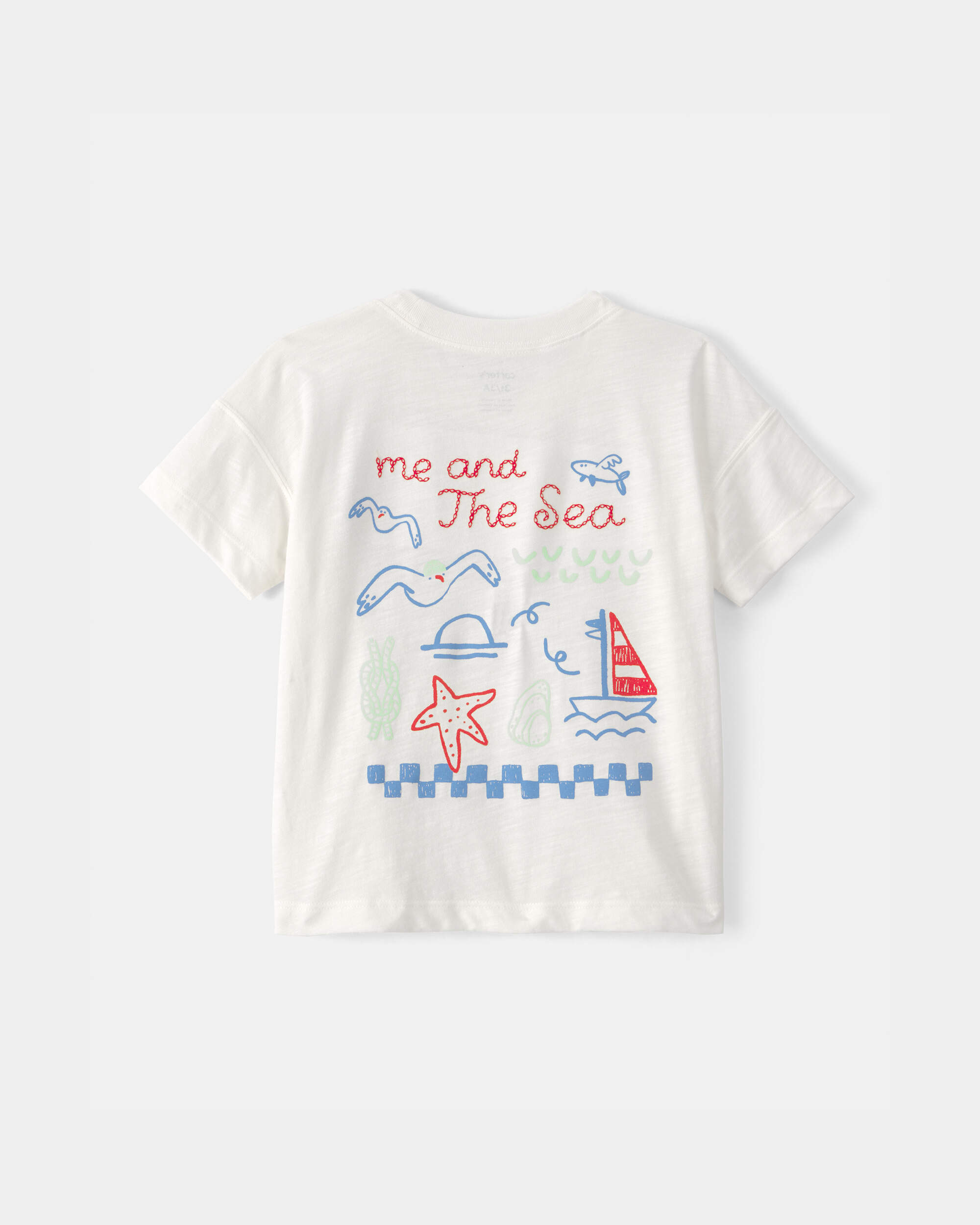 Toddler 'Ahoy There' Graphic Tee - White